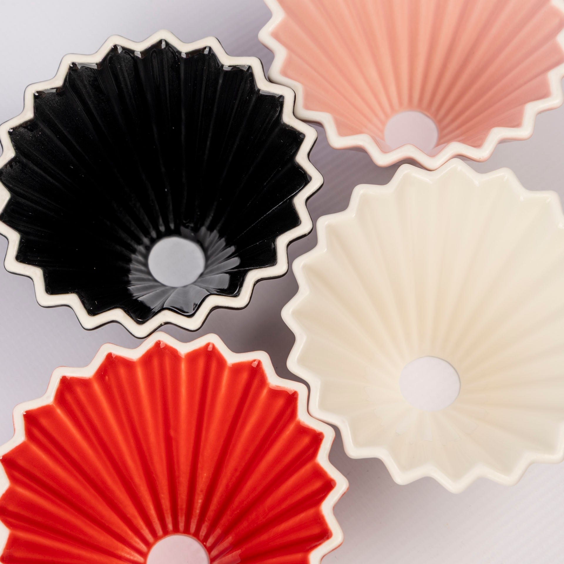 Pour-Over Ceramic Origami-Style Coffee Dripper (assorted colours)
