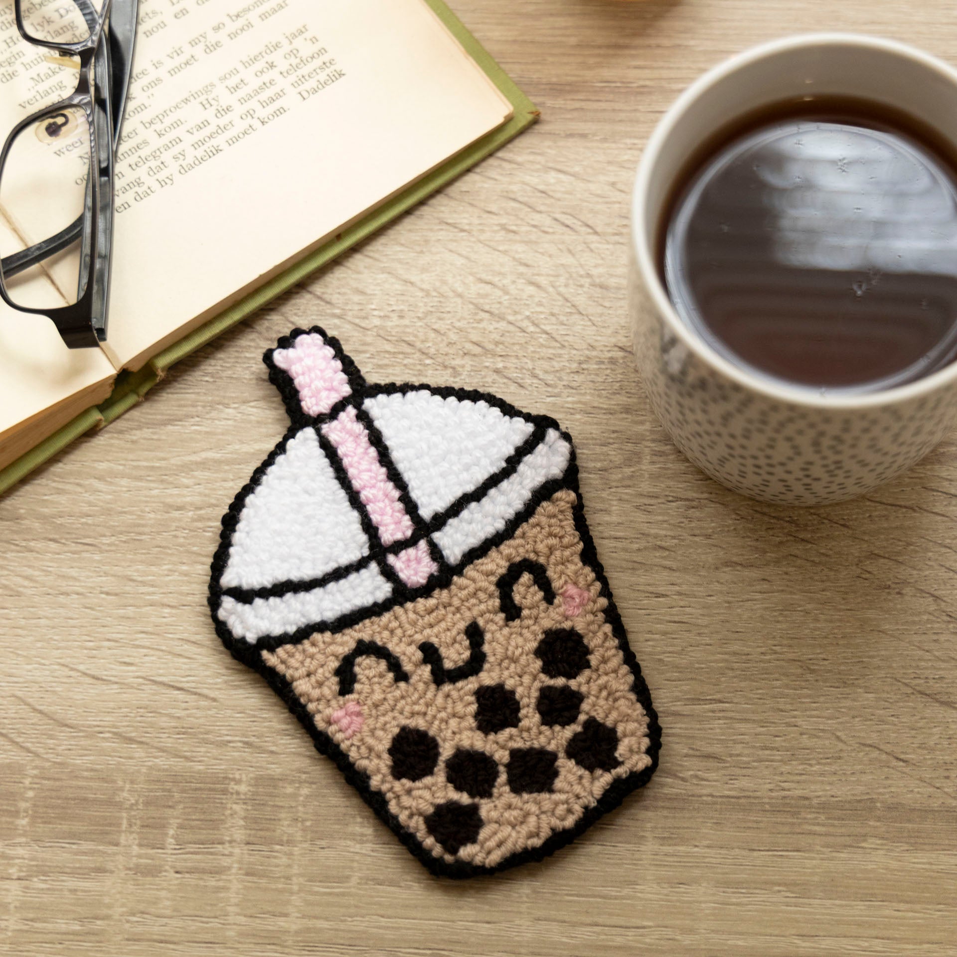 Fave Beverage-to-Go Mug Rugs (Boba, Iced Matcha and Coffee Designs)