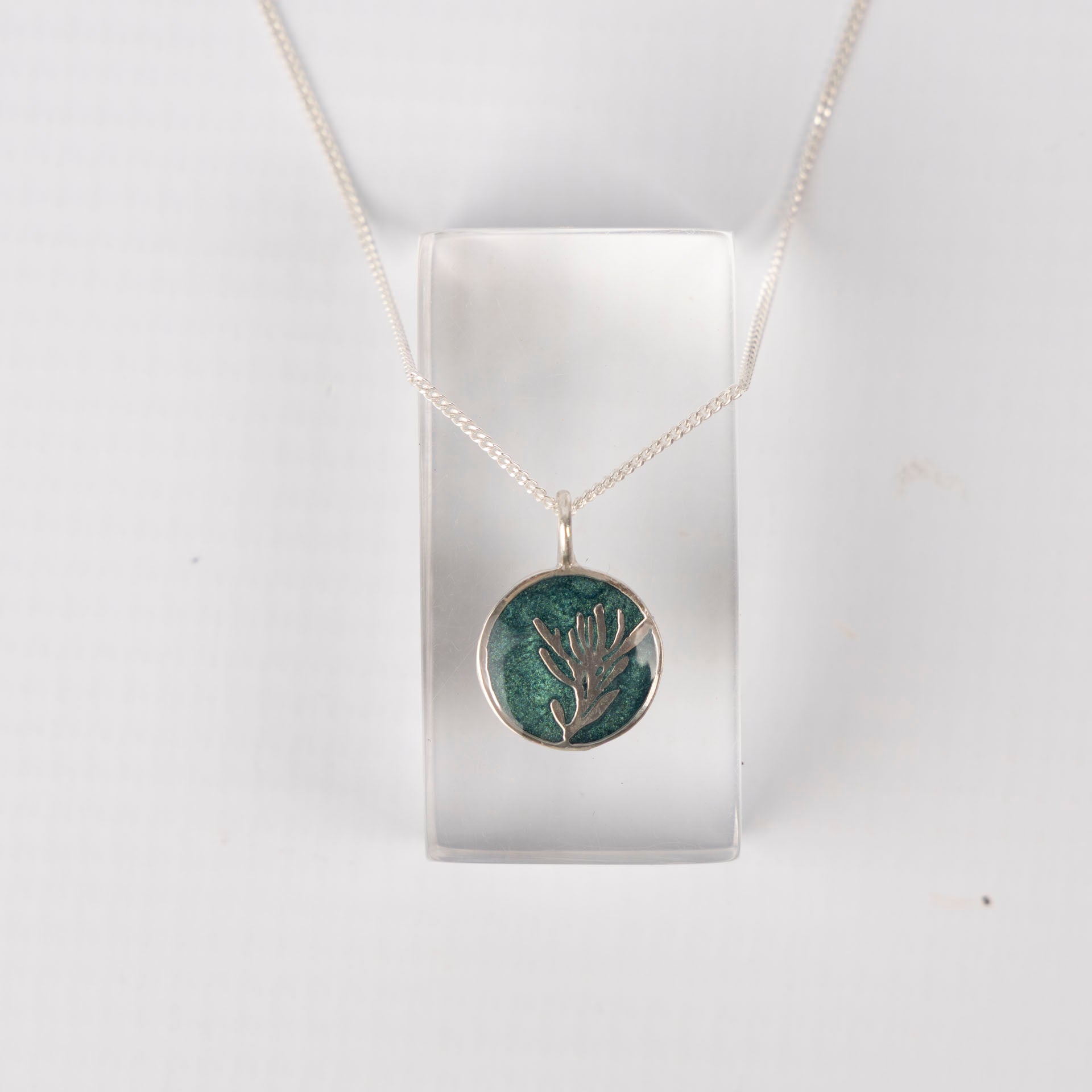 Sterling Silver and Resin Fynbos Pendant
