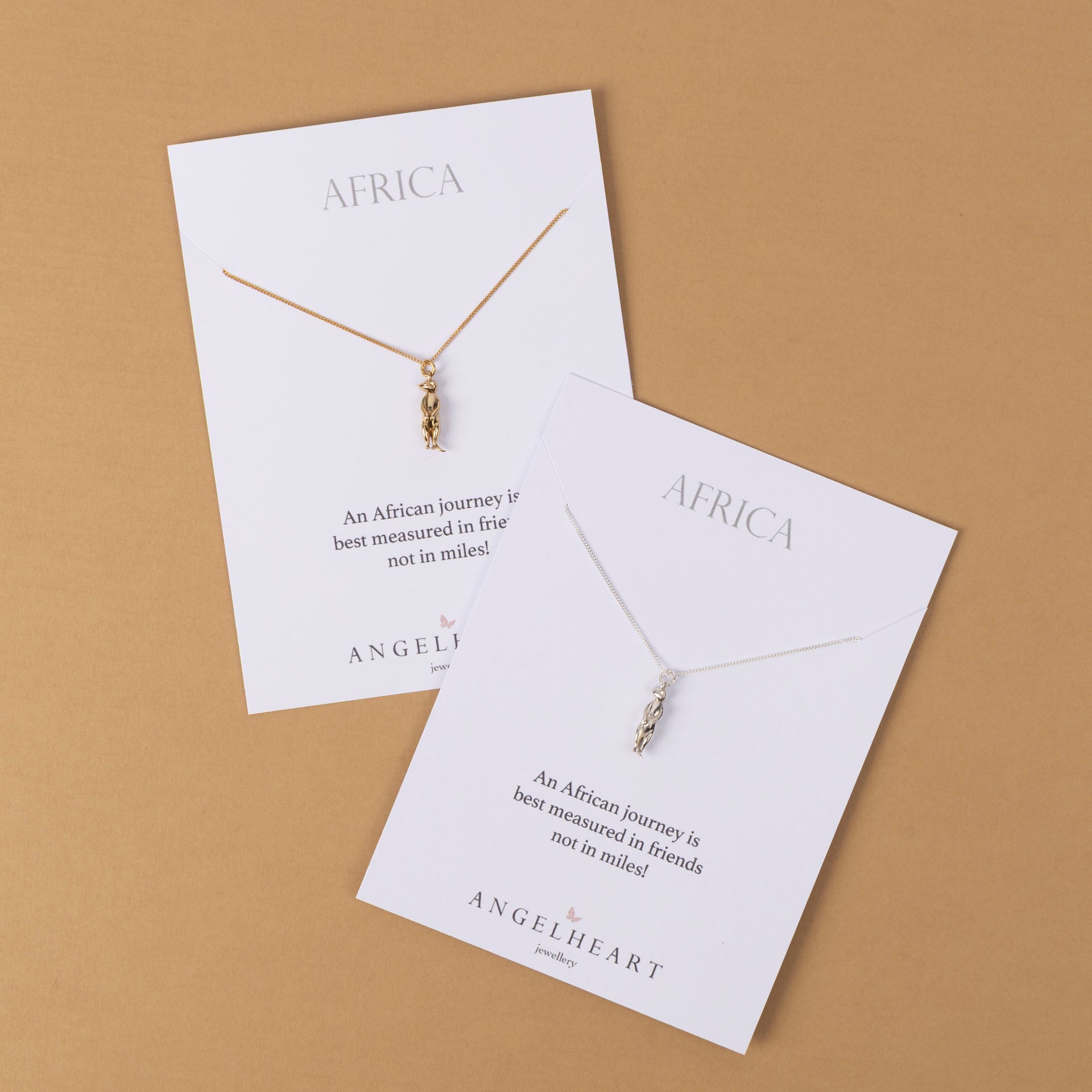 Meerkat Necklace (sterling silver or gold-dipped)
