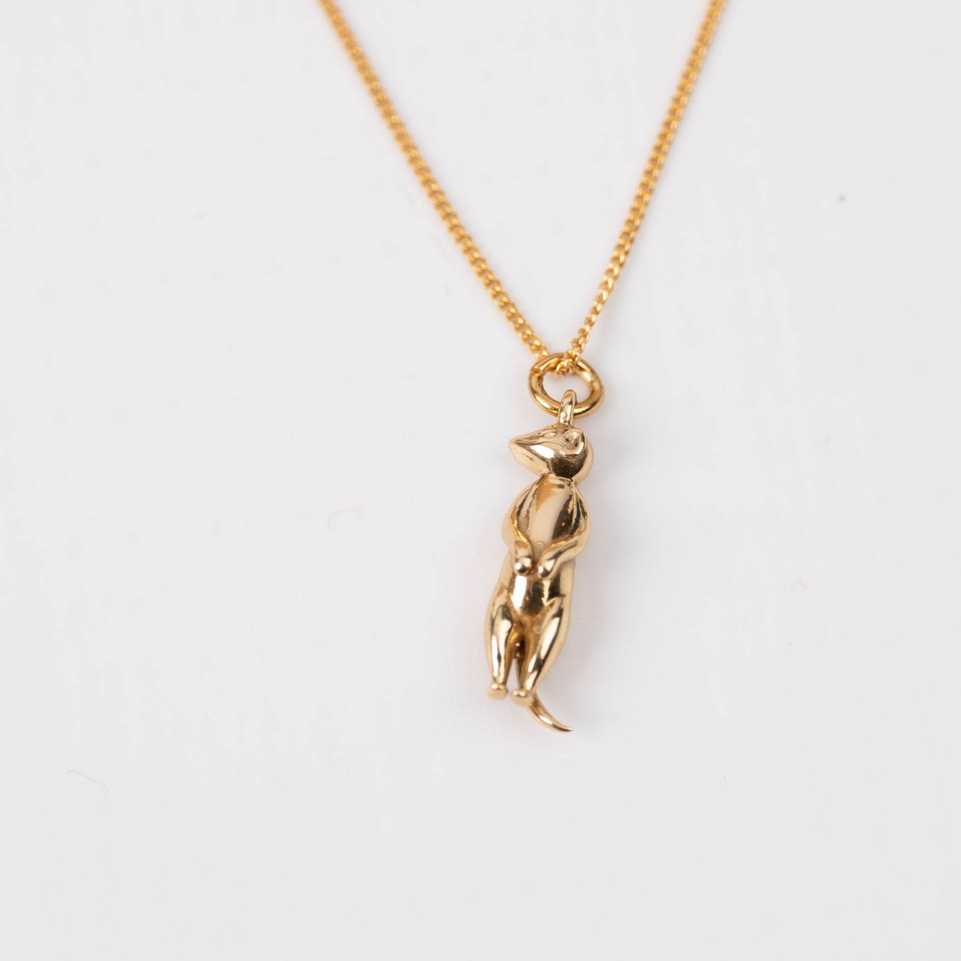 Meerkat Necklace (sterling silver or gold-dipped)