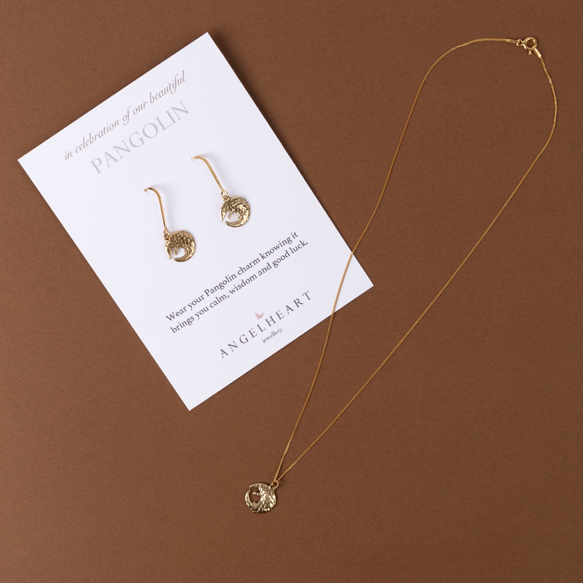 Pangolin Earrings (sterling silver or gold-dipped)