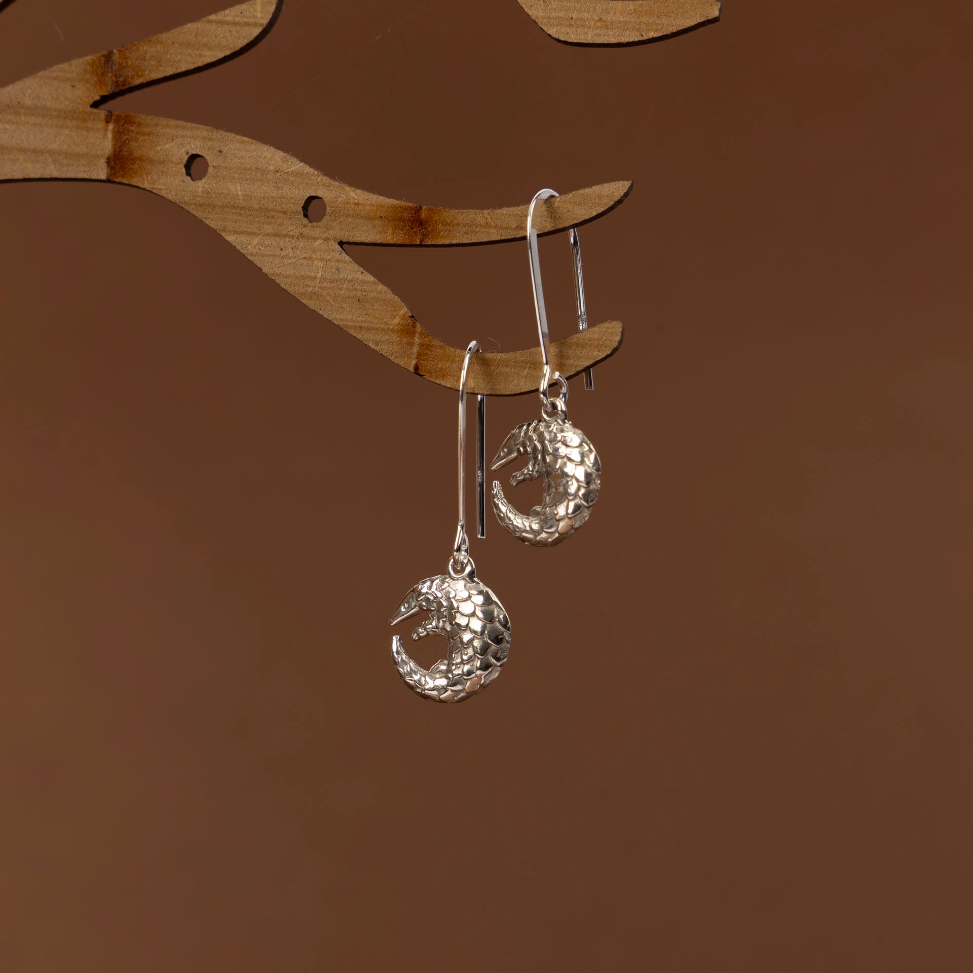 Pangolin Earrings (sterling silver or gold-dipped)