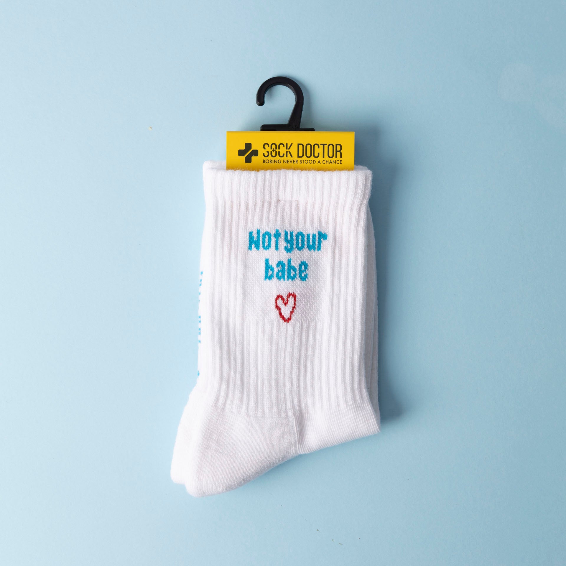 "Not Your Babe" Ladies' Ribbed Cotton Socks