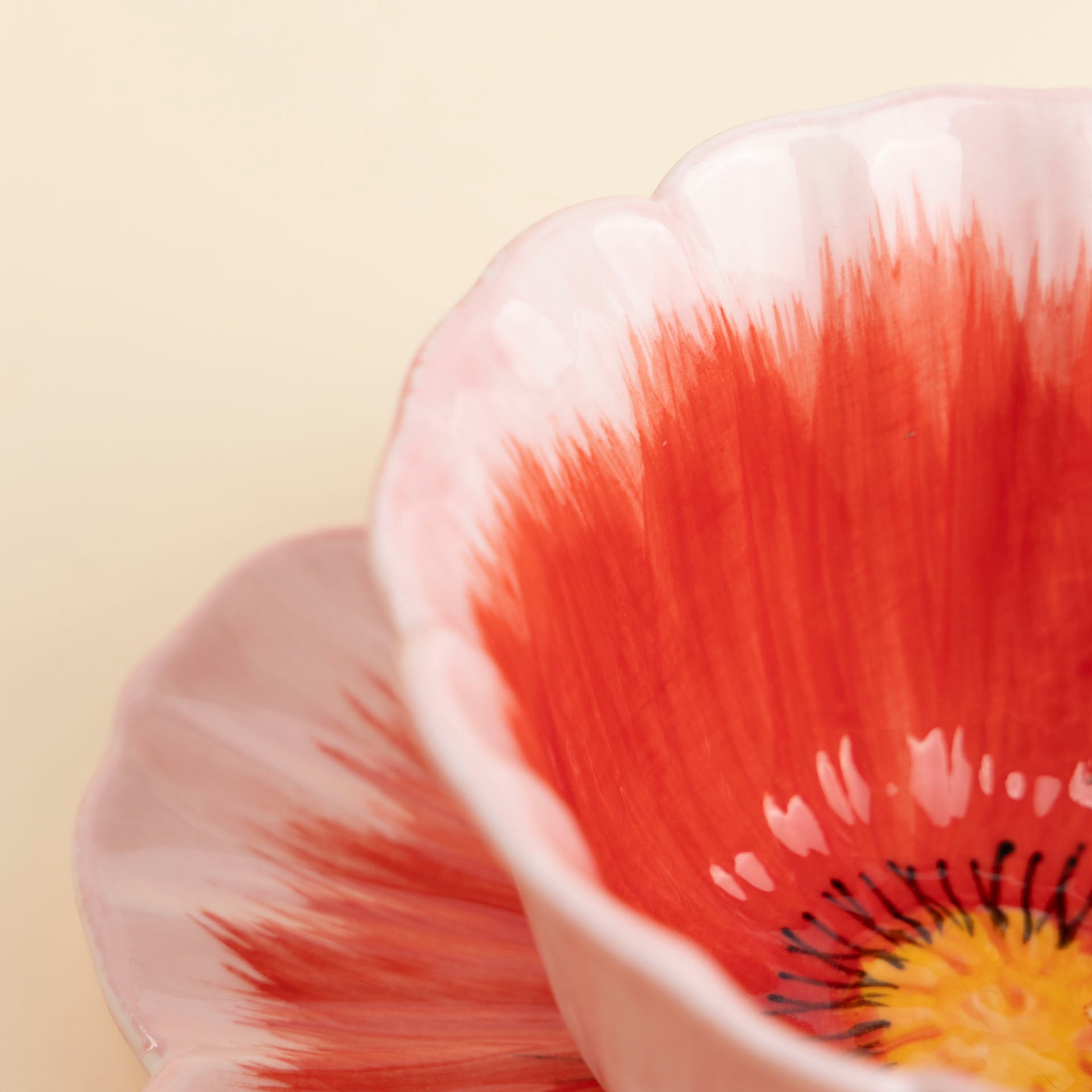 Blush Poppy Bloom Ceramic Cup & Saucer