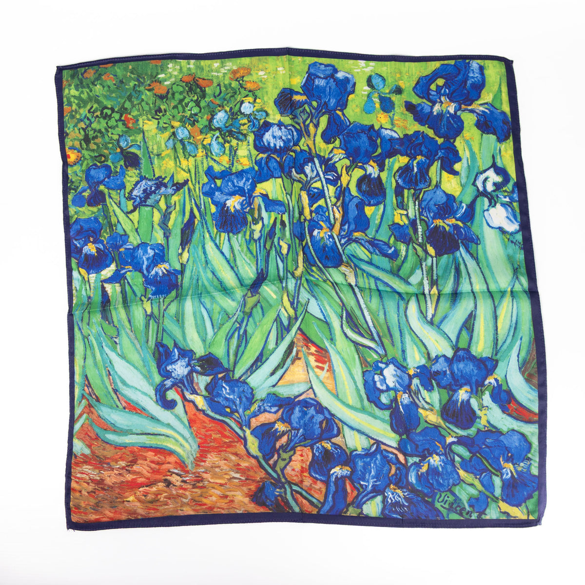 Van Gogh's "Irises" Silky Polyester Scarf