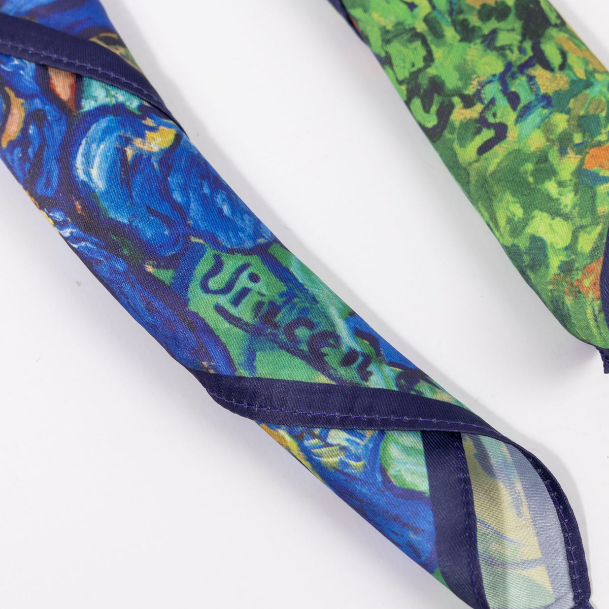 Van Gogh's "Irises" Silky Polyester Scarf