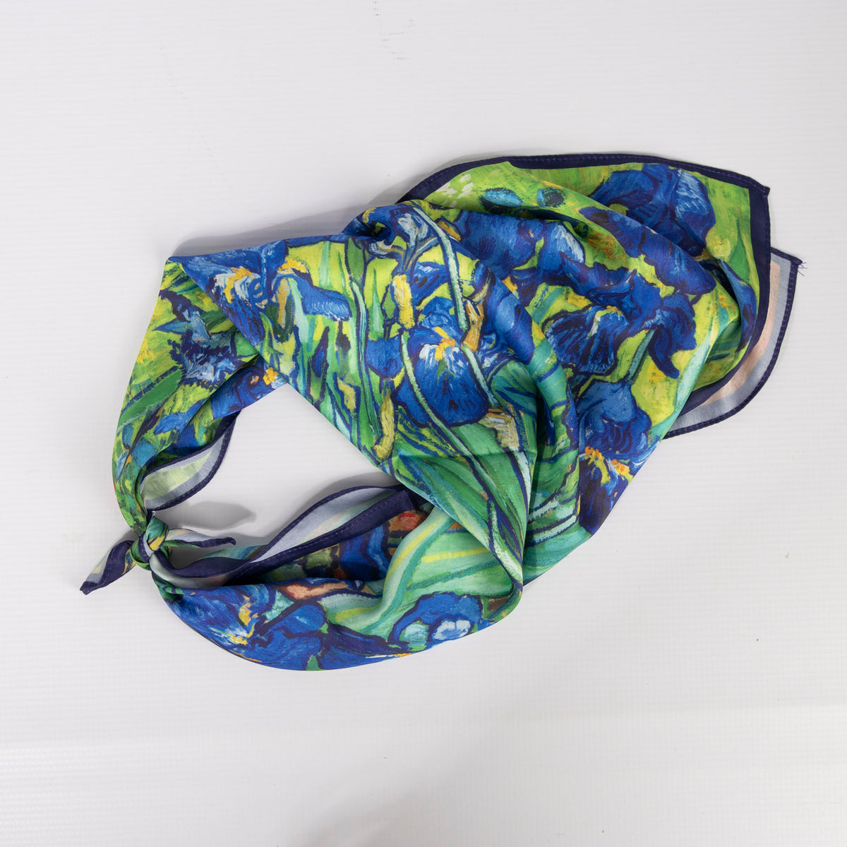 Van Gogh's "Irises" Silky Polyester Scarf