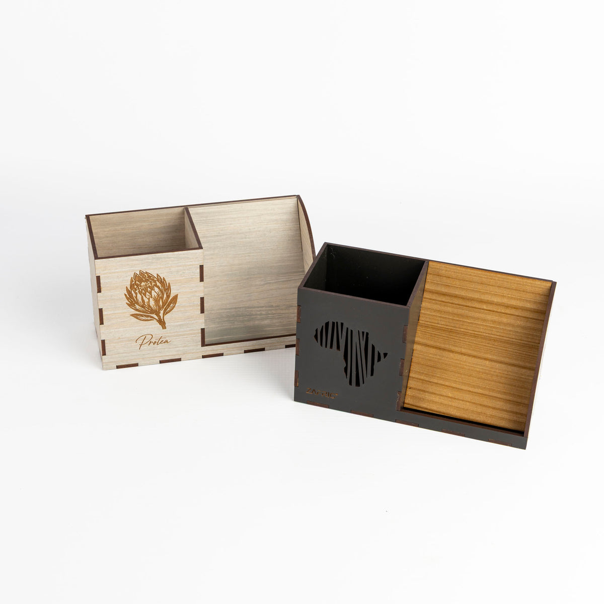 Africa Two-Tone Wooden Desk Oragniser