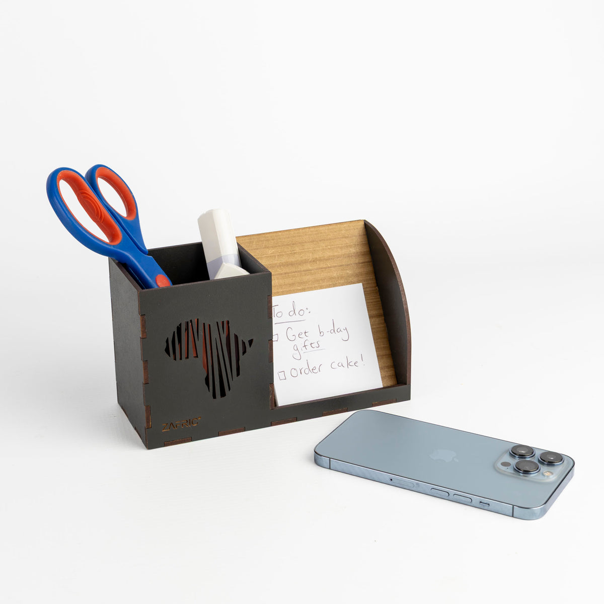 Africa Two-Tone Wooden Desk Oragniser