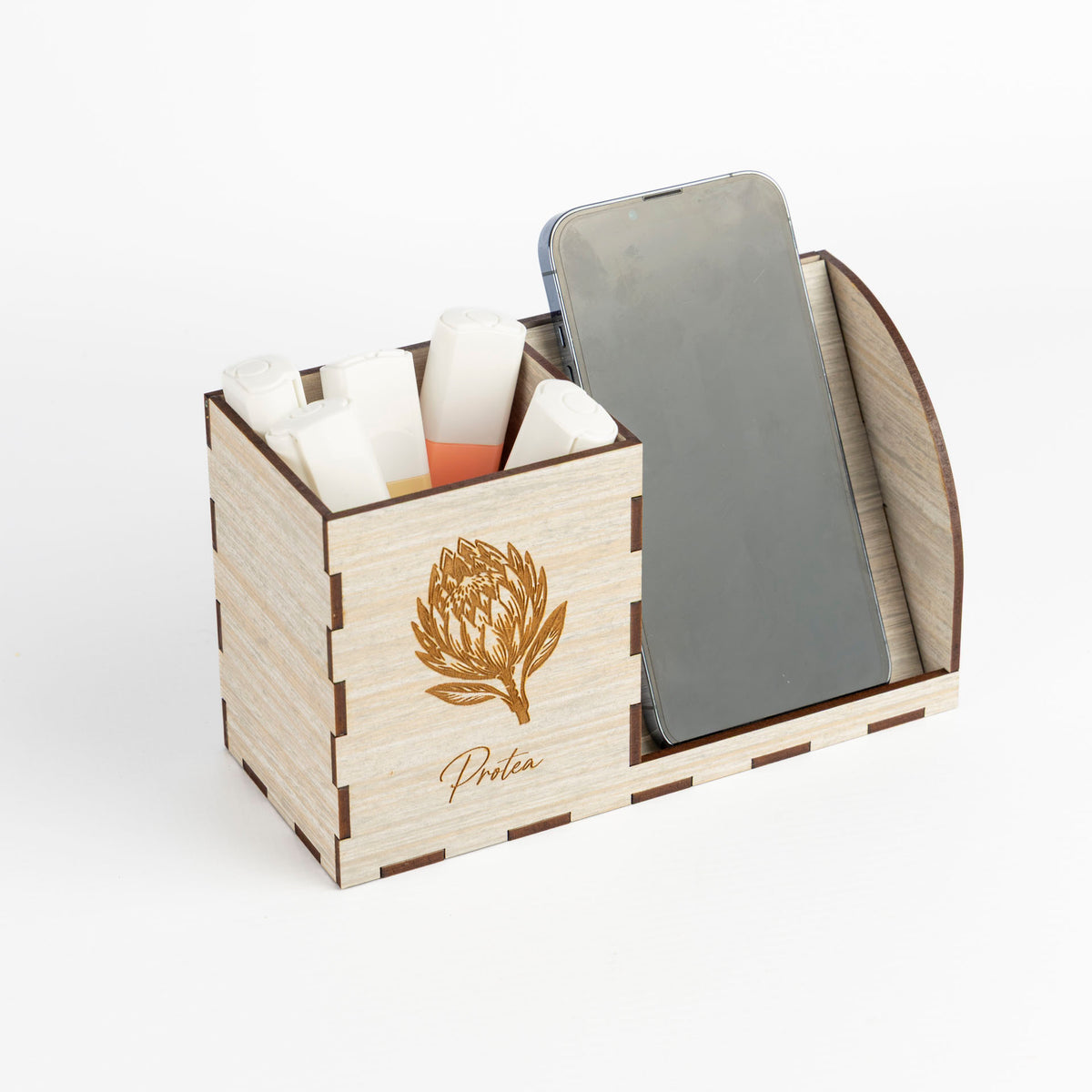 Protea Wooden Desk Organiser