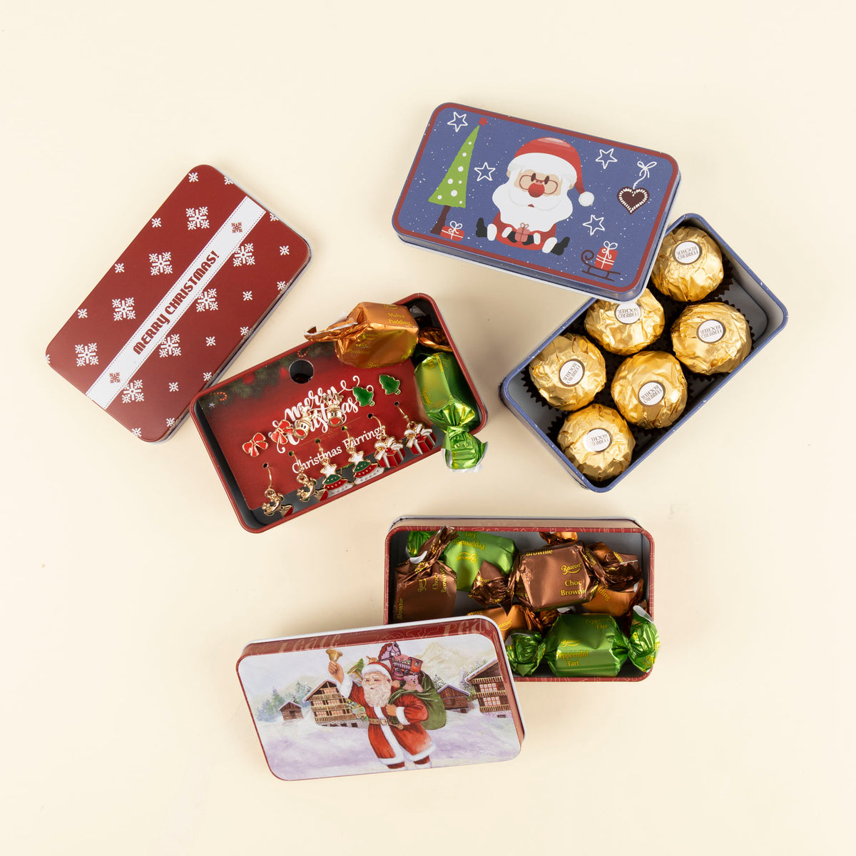 Mini Christmas Storage Tins
