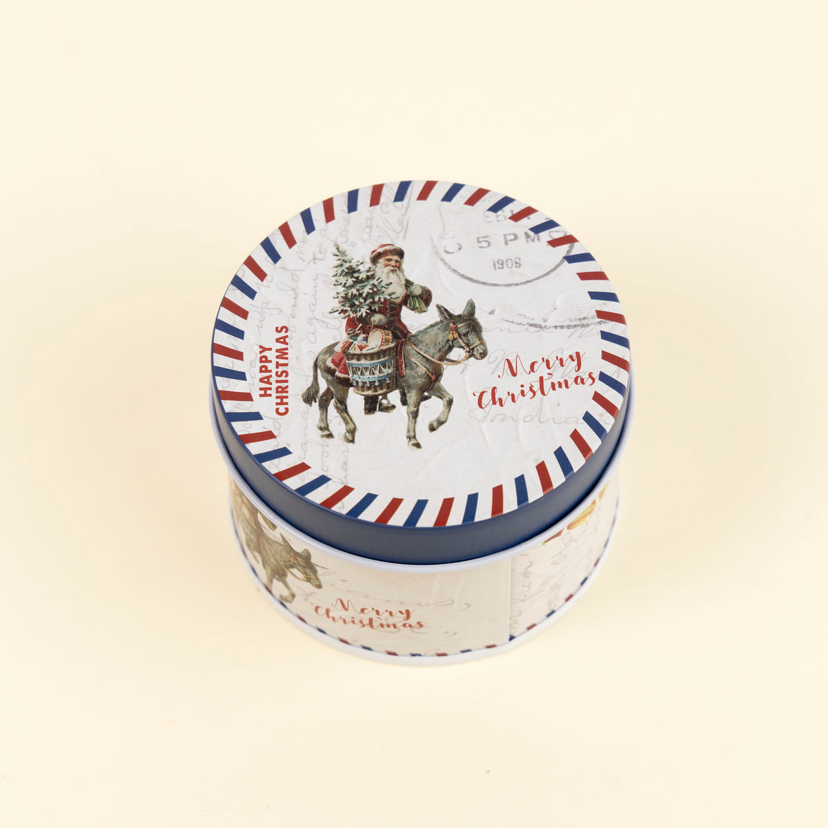 Mini Round Christmas Storage Tins (assorted styles)