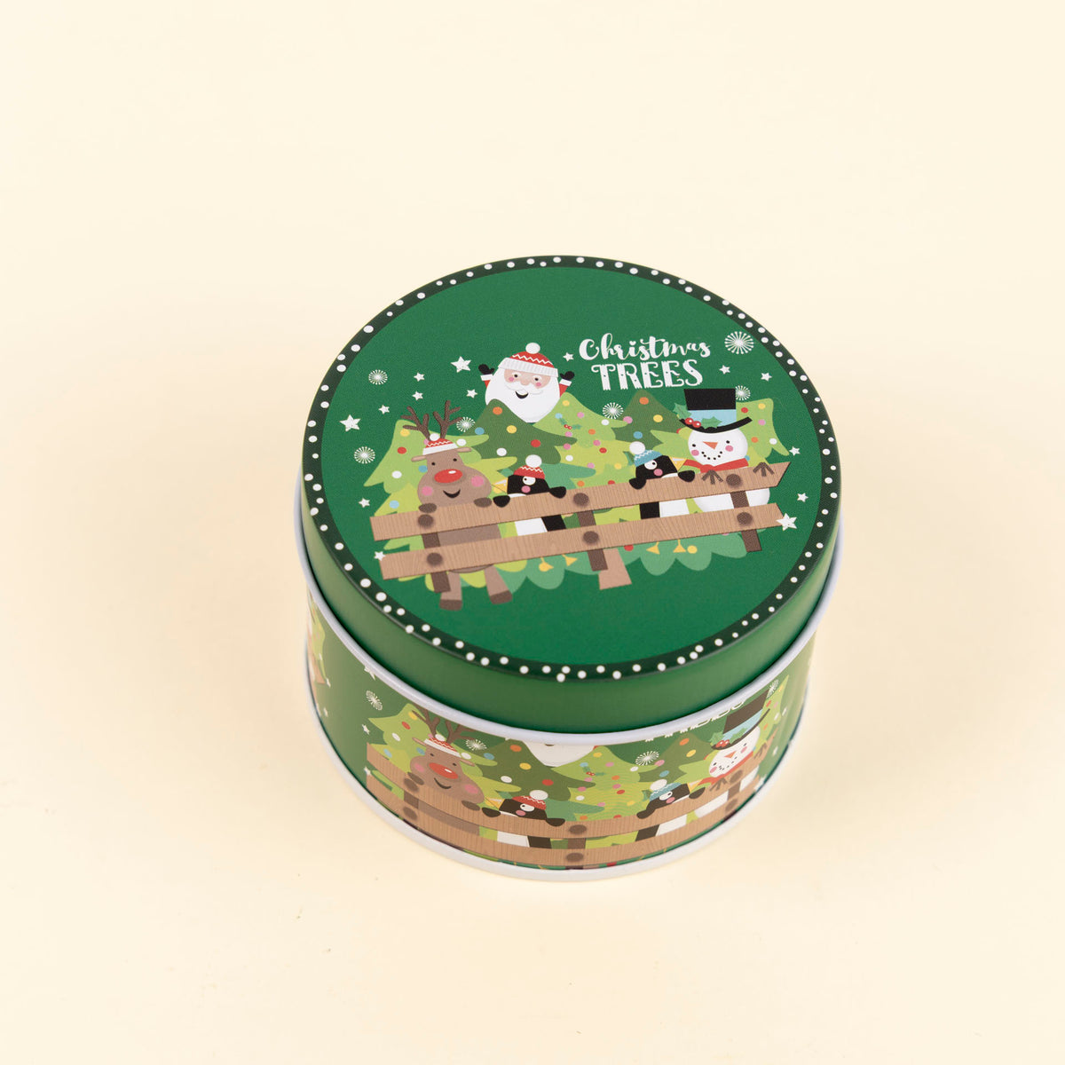Mini Round Christmas Storage Tins (assorted styles)