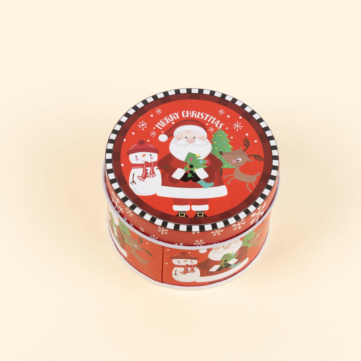 Mini Round Christmas Storage Tins (assorted styles)