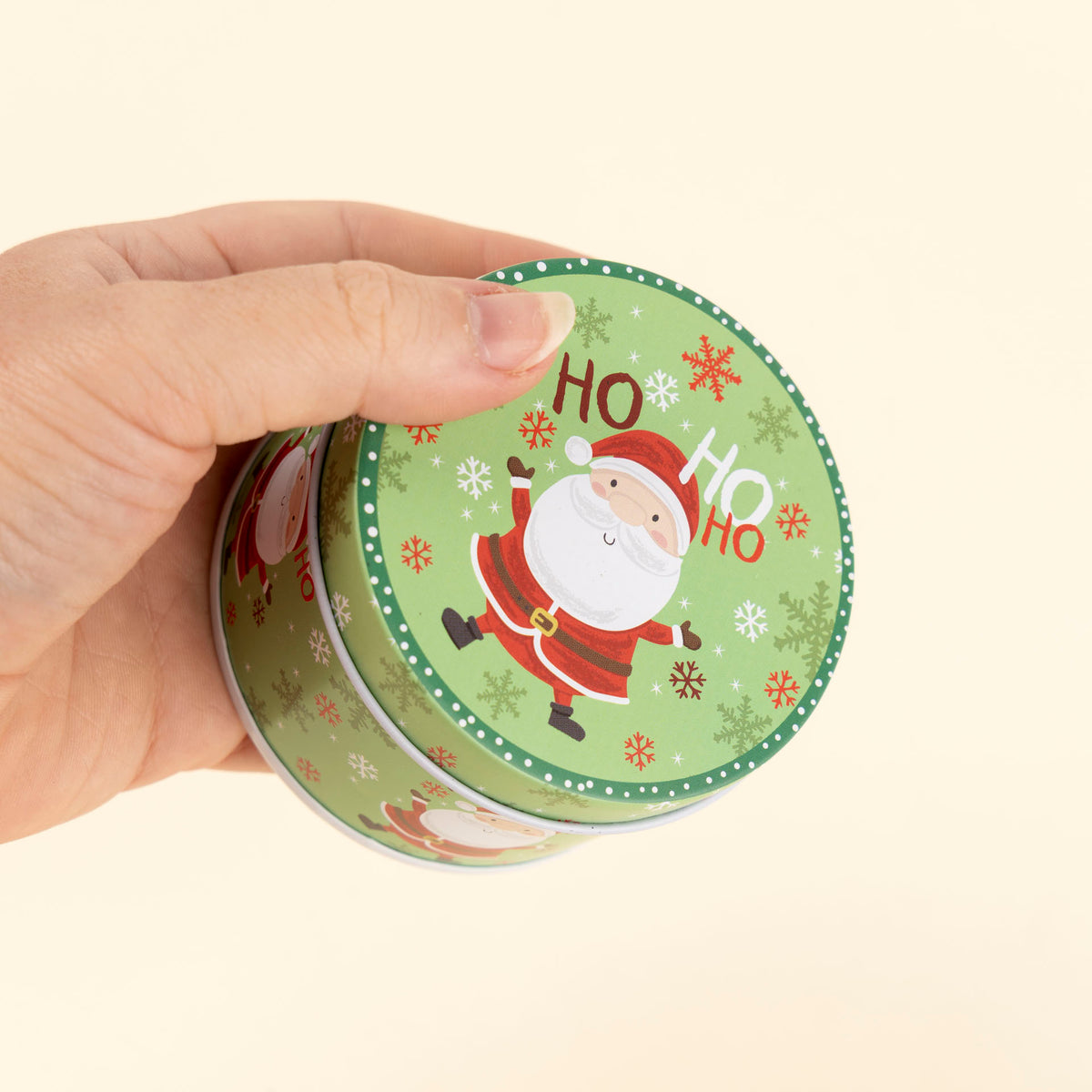 Mini Round Christmas Storage Tins (assorted styles)