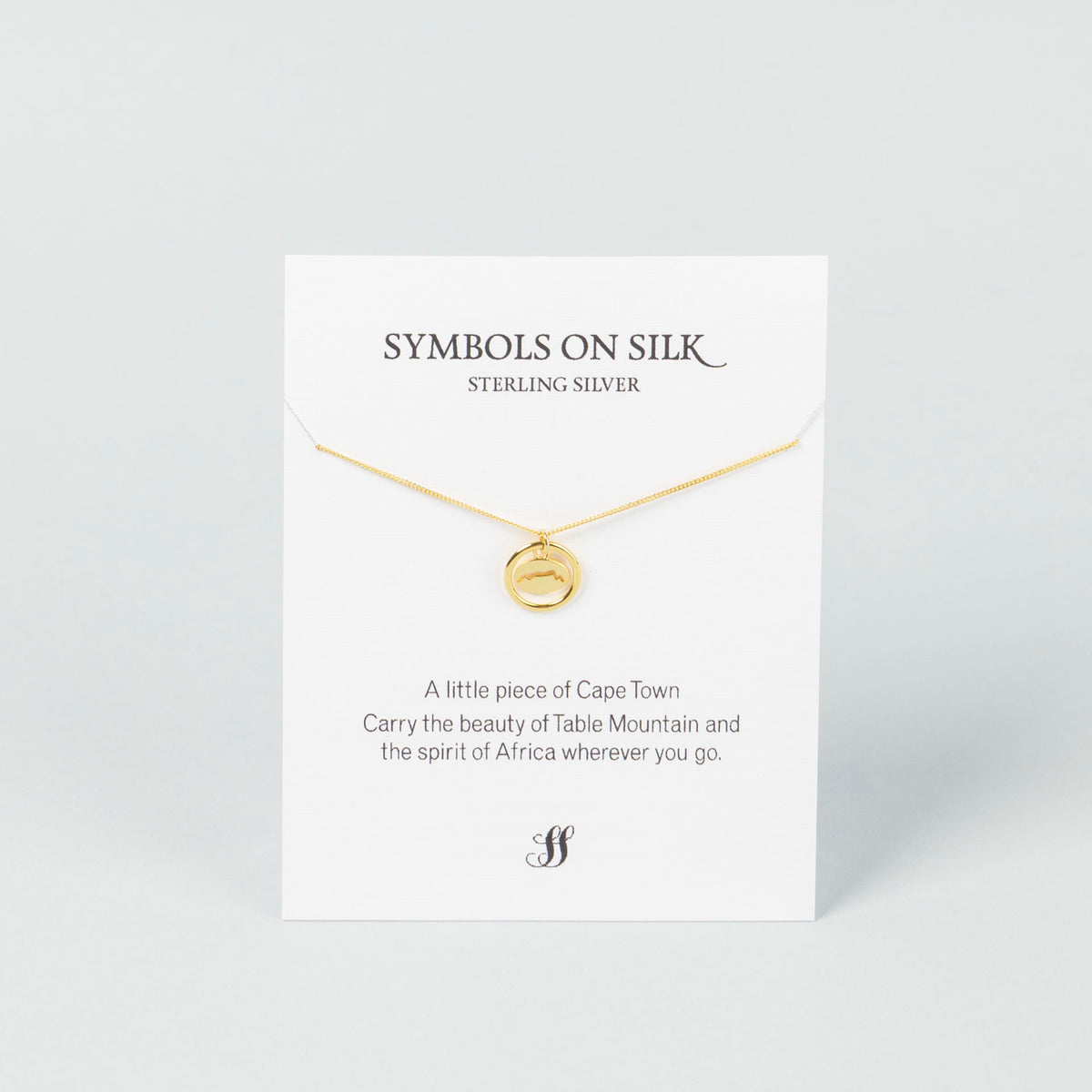 Sterling Silver Table Mountain Necklace (Sterling Silver or Gold-Dipped)