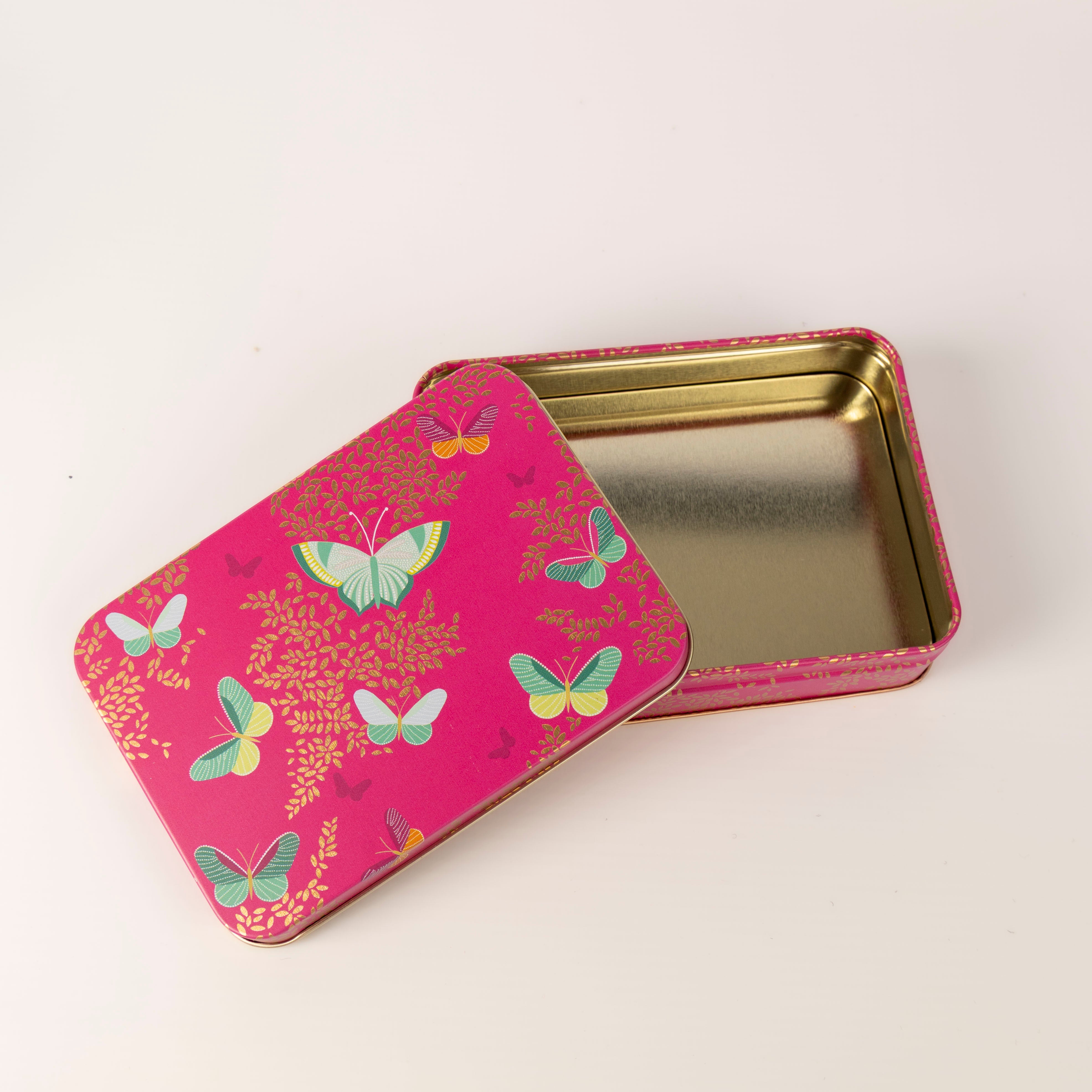 Small Storage Tin with Butterfly Design by Sarah Miller London