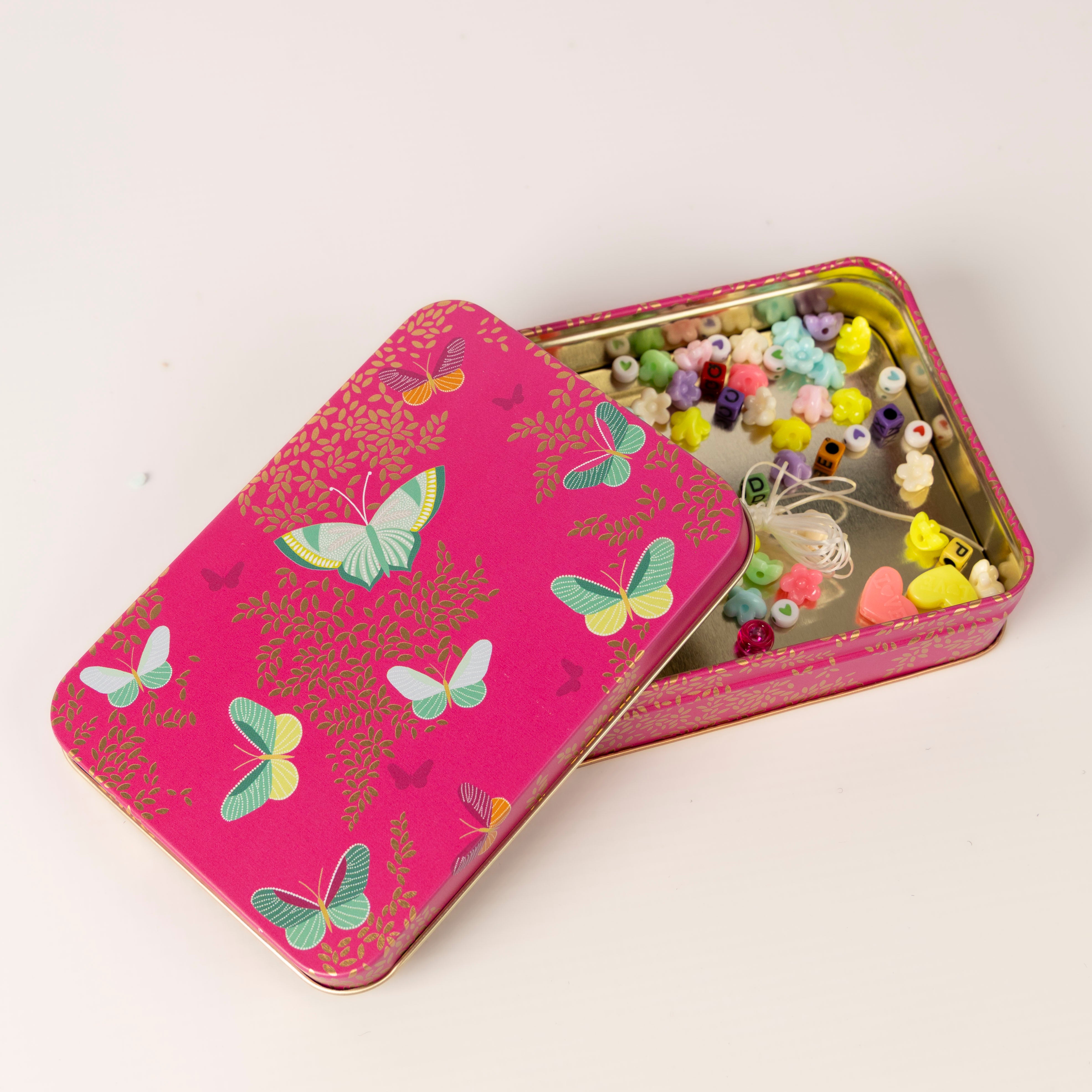 Small Storage Tin with Butterfly Design by Sarah Miller London