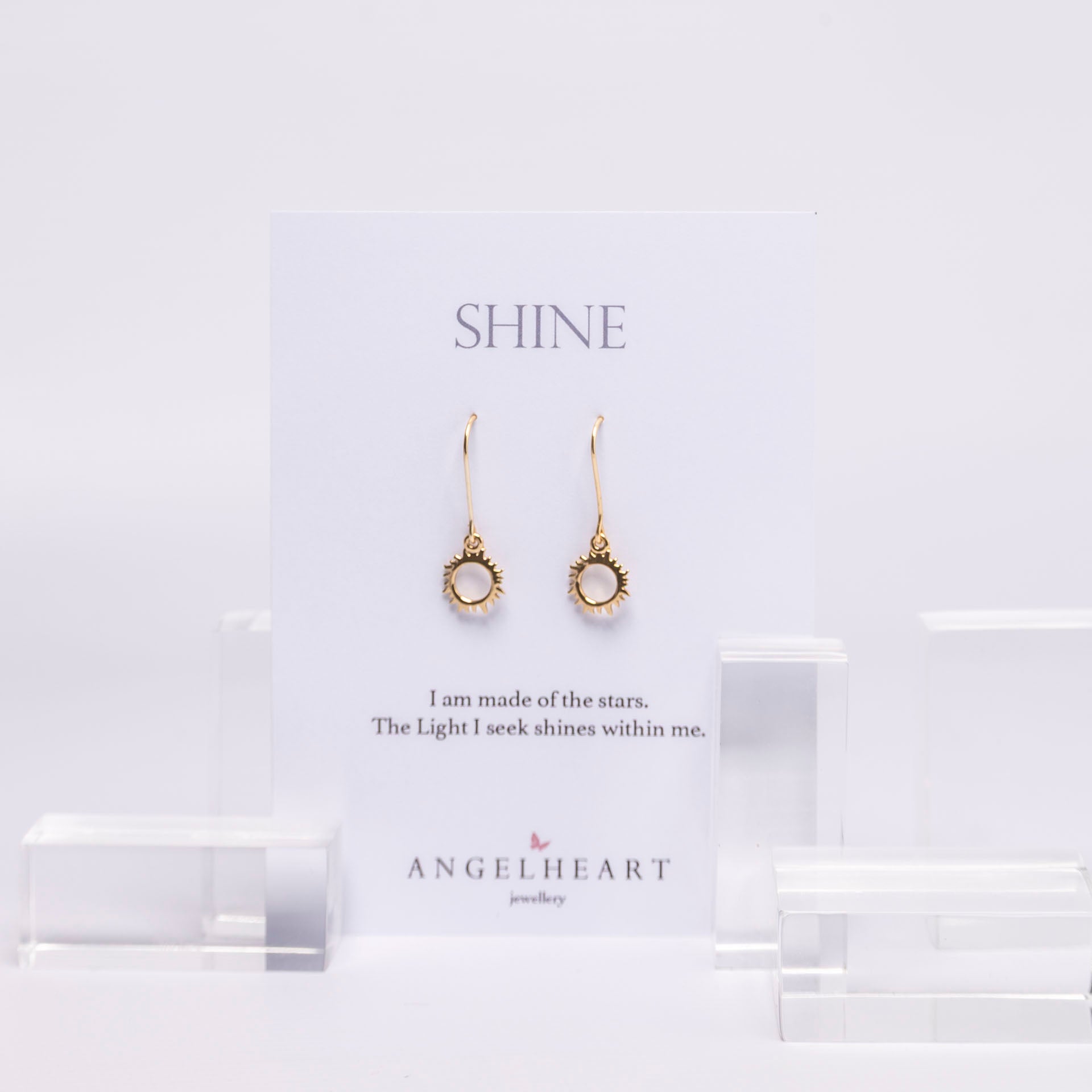"Shine" Open Sun Dangle Earrings