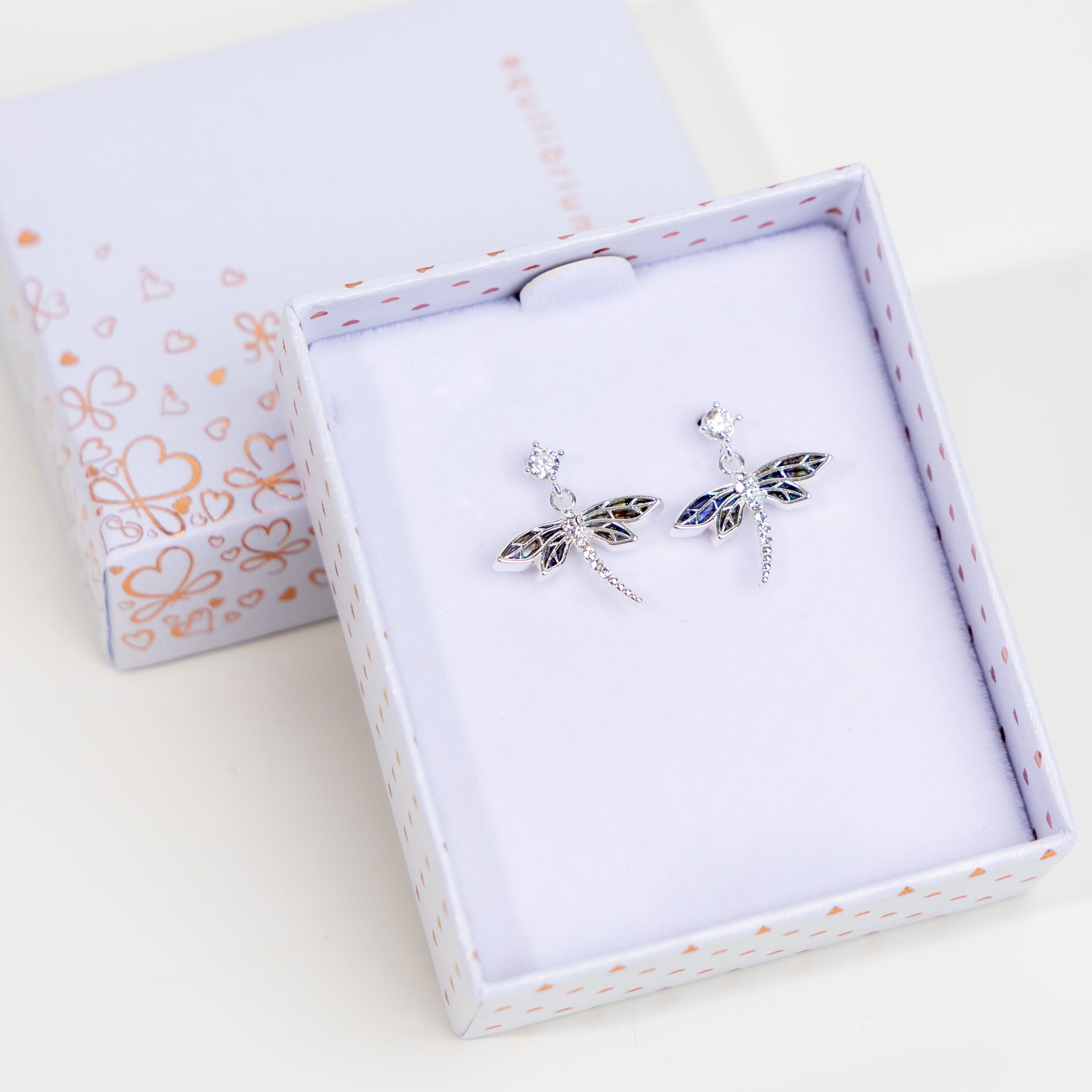 Pāua Shell Dragonfly Earrings