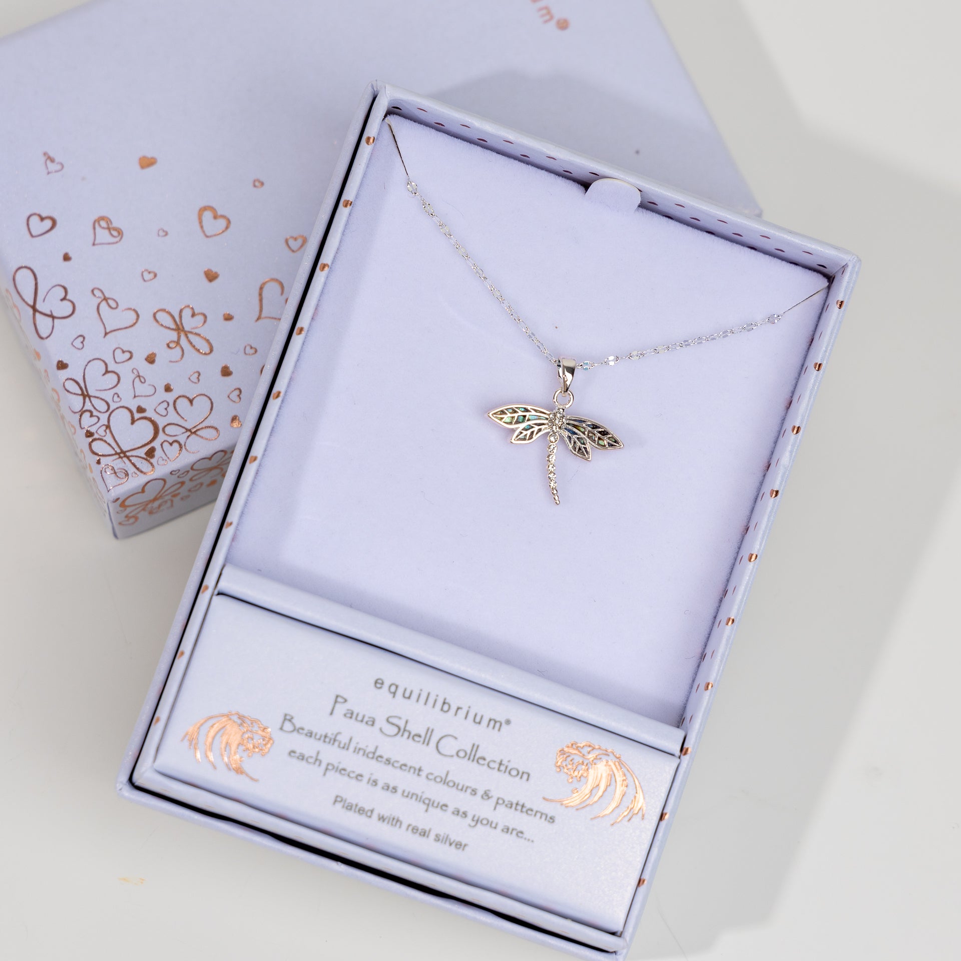 Pāua Shell Dragonfly Necklace