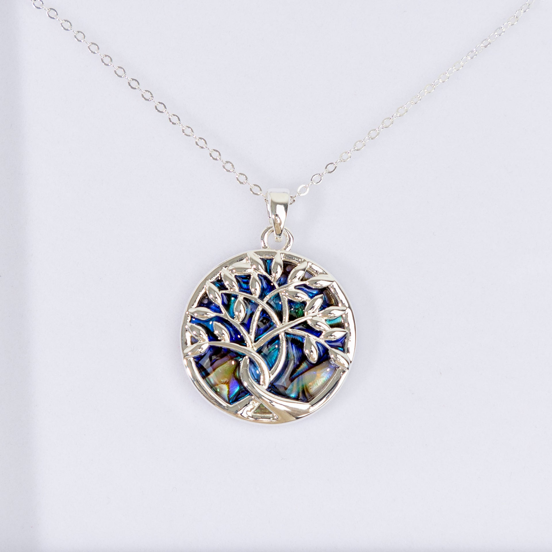 Pāua Shell Tree of Life Necklace