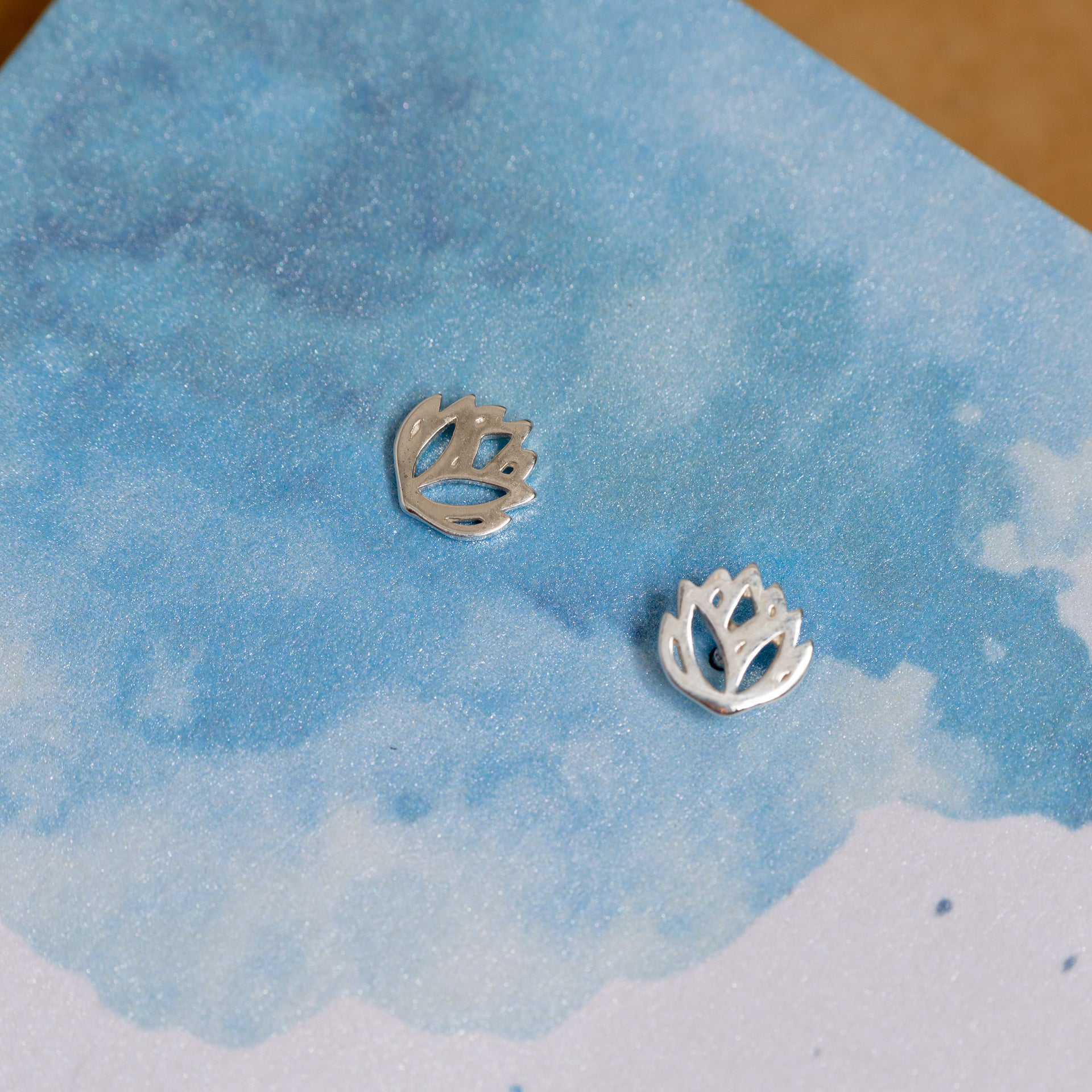 Dainty Protea Stud Earrings (Sterling Silver / Gold Dipped)