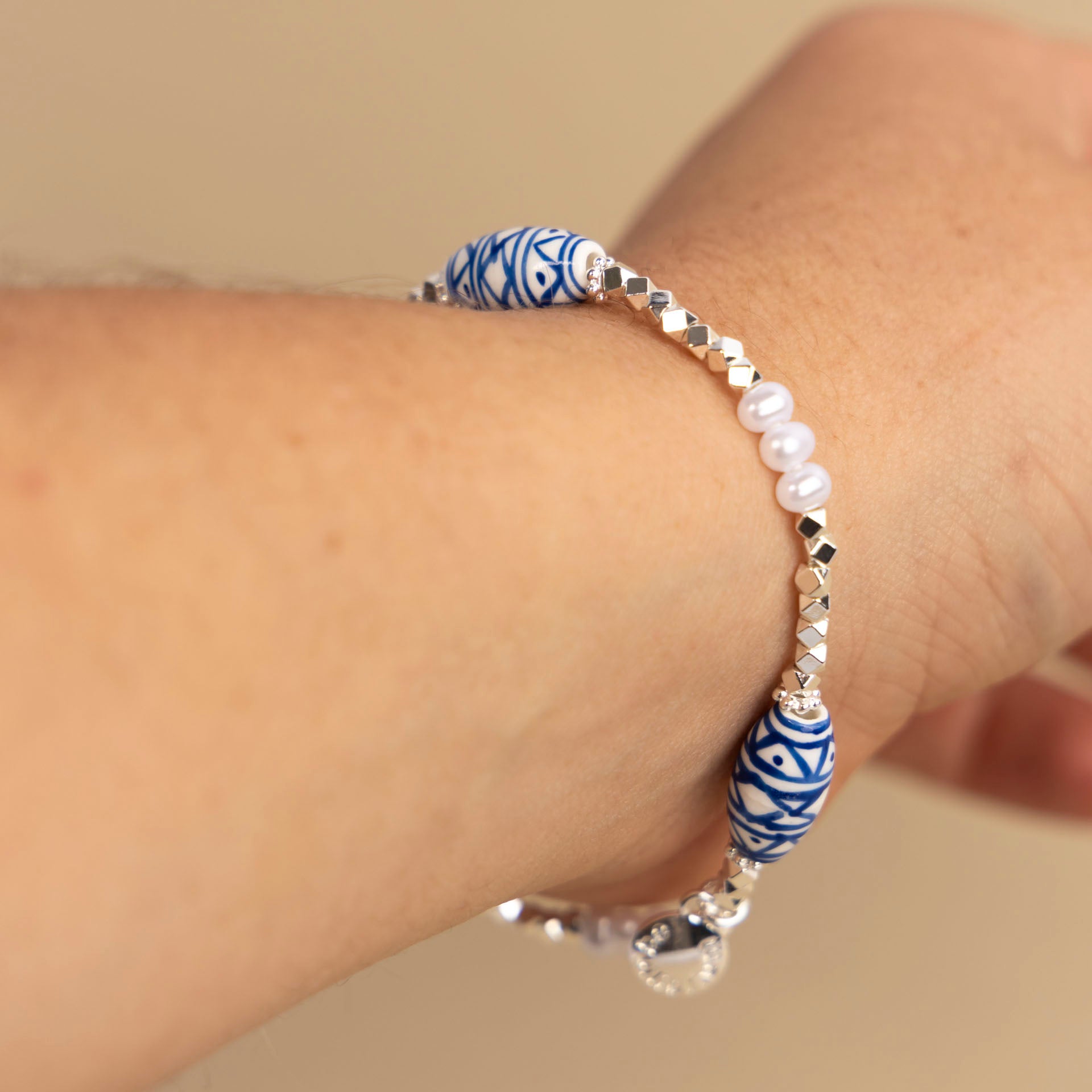 Aztec Ceramic Bead Bracelet