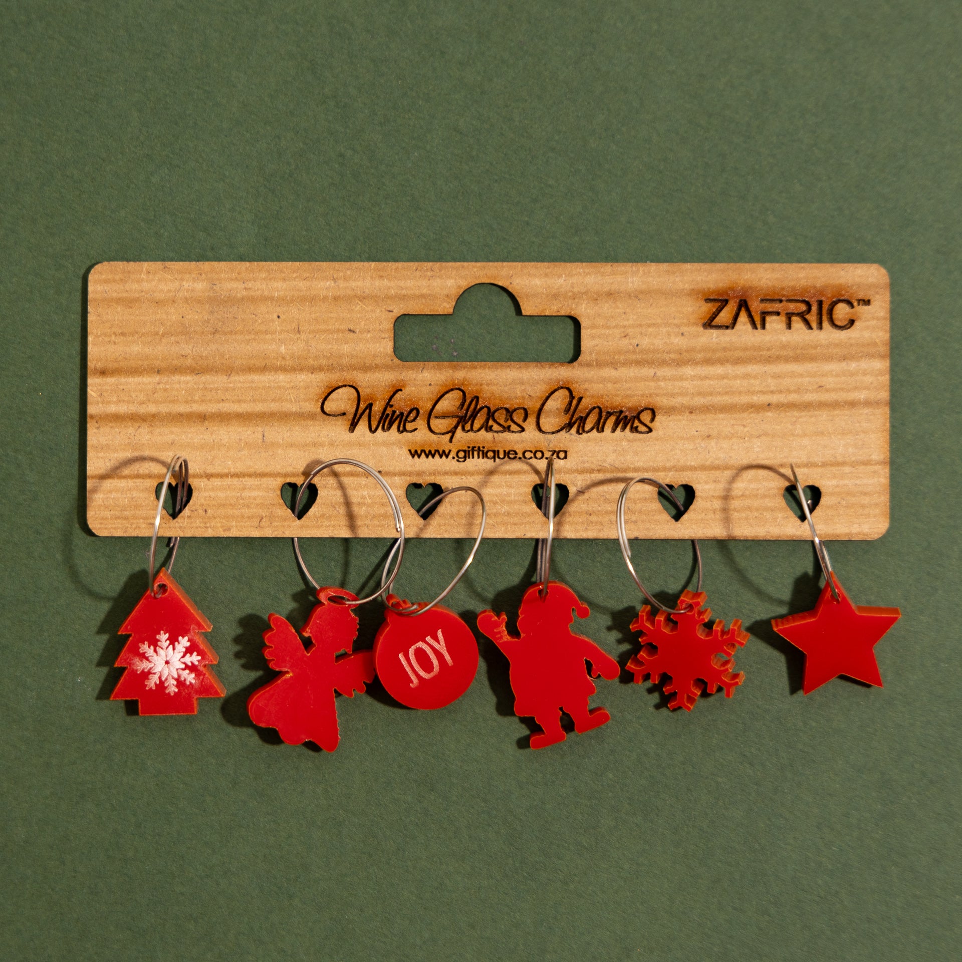 Christmas Wine Glass Charms (assorted colours)