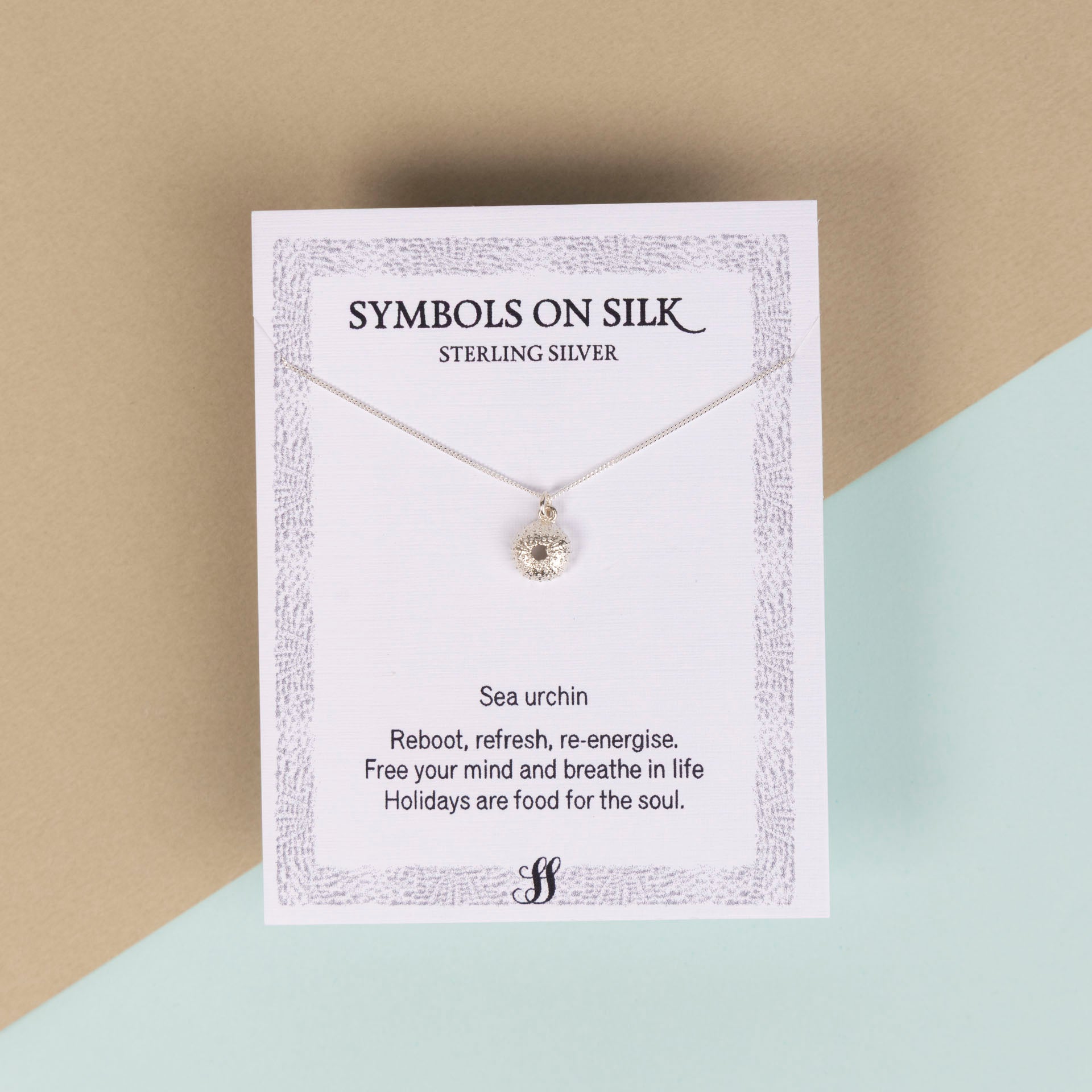 Sea Urchin Sterling Silver Necklace (on Silk or Chain)