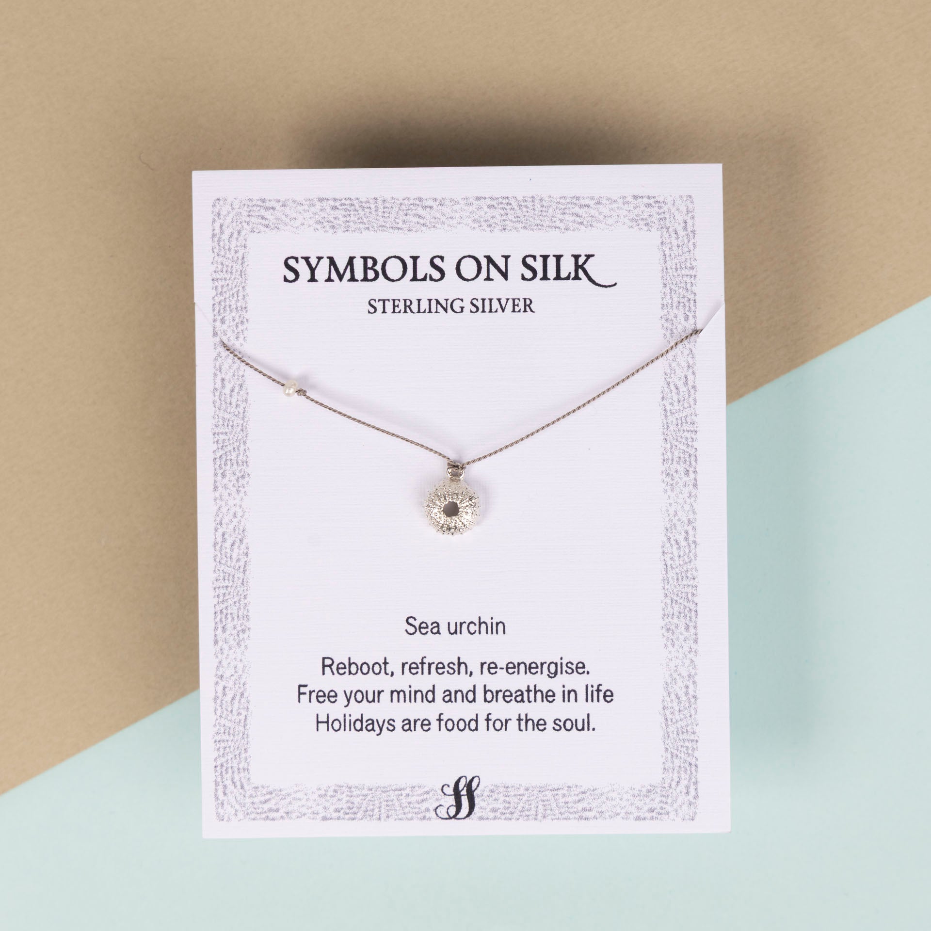 Sea Urchin Sterling Silver Necklace (on Silk or Chain)