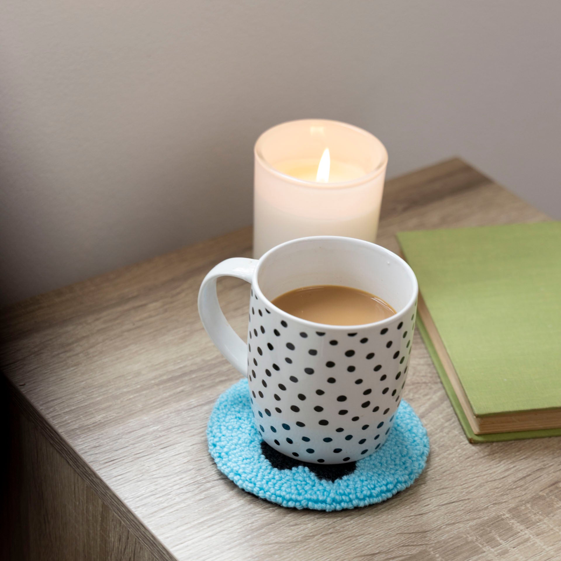 Paw Print Mug Rug (Blue or Pink)