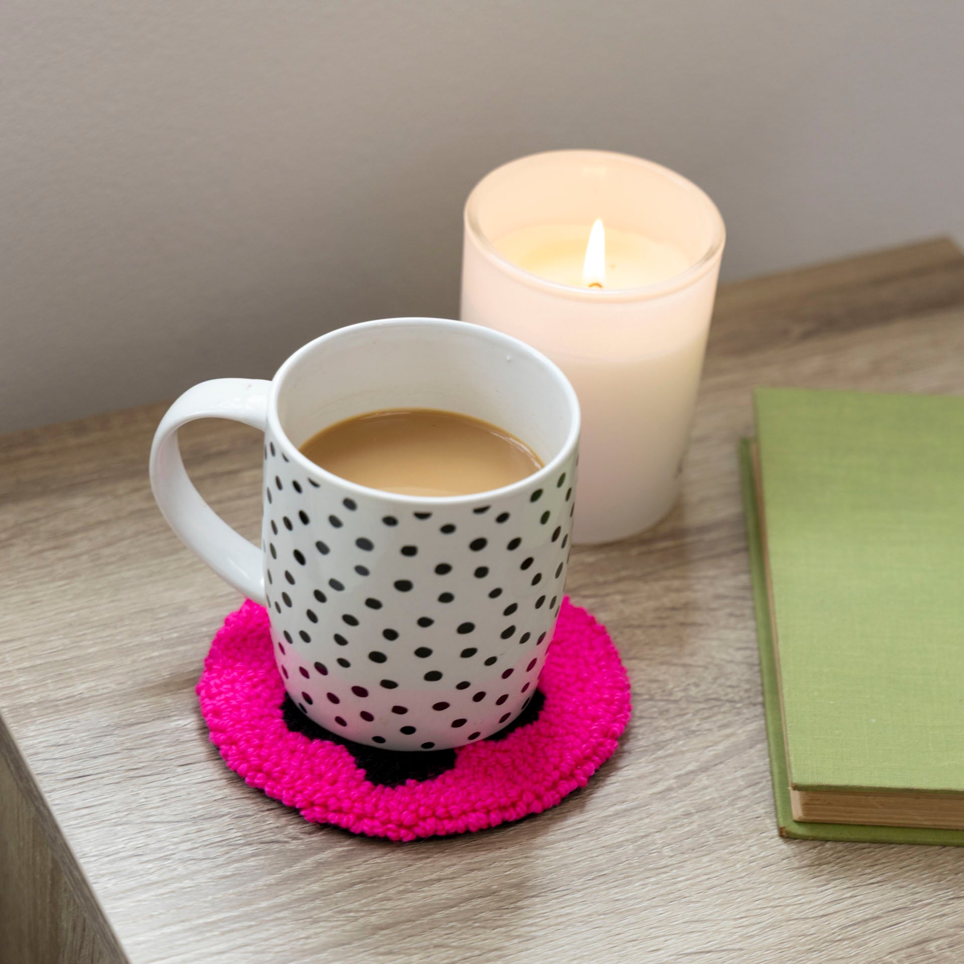 Paw Print Mug Rug (Blue or Pink)