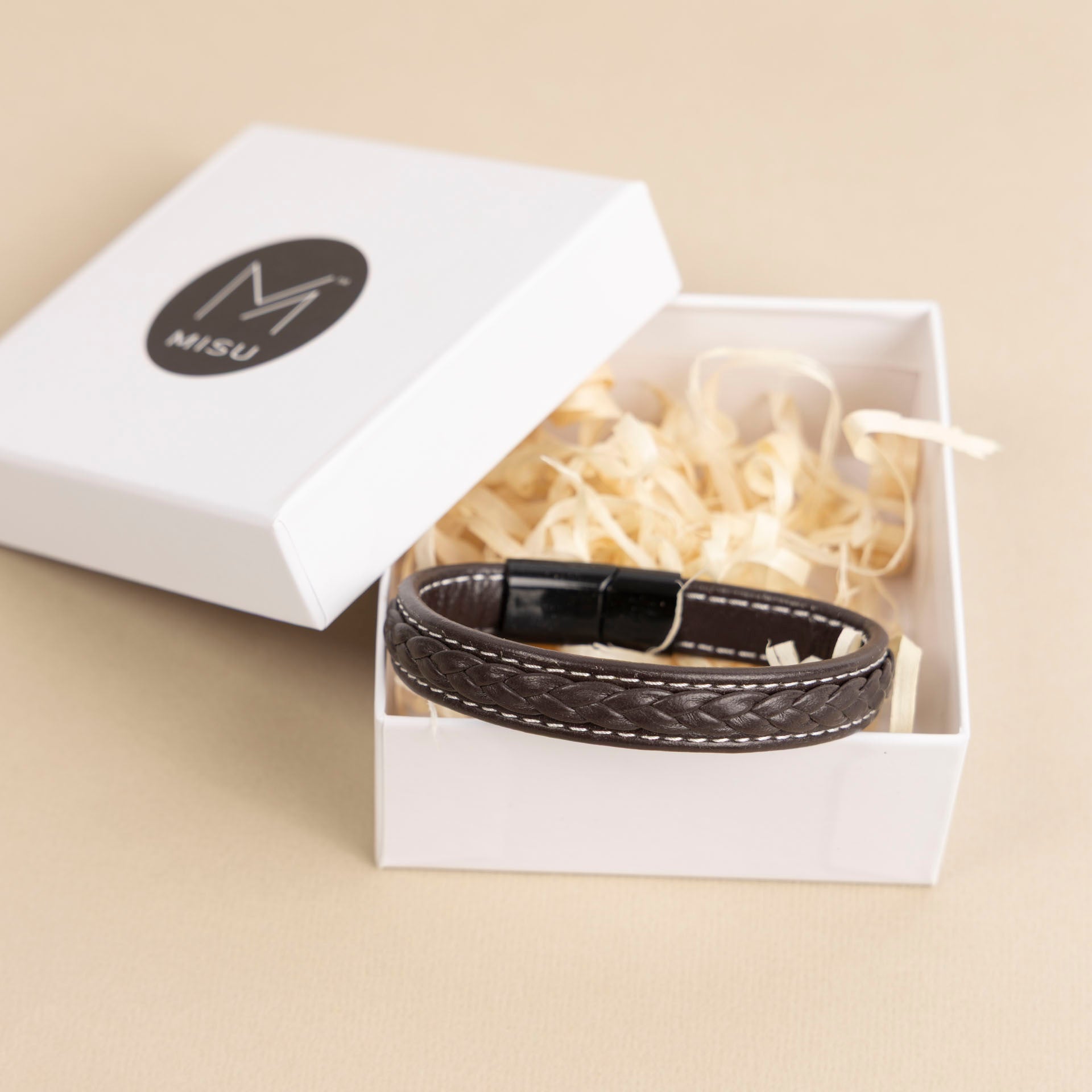 Men's Braided PU Leather Bracelet (Black or Brown)