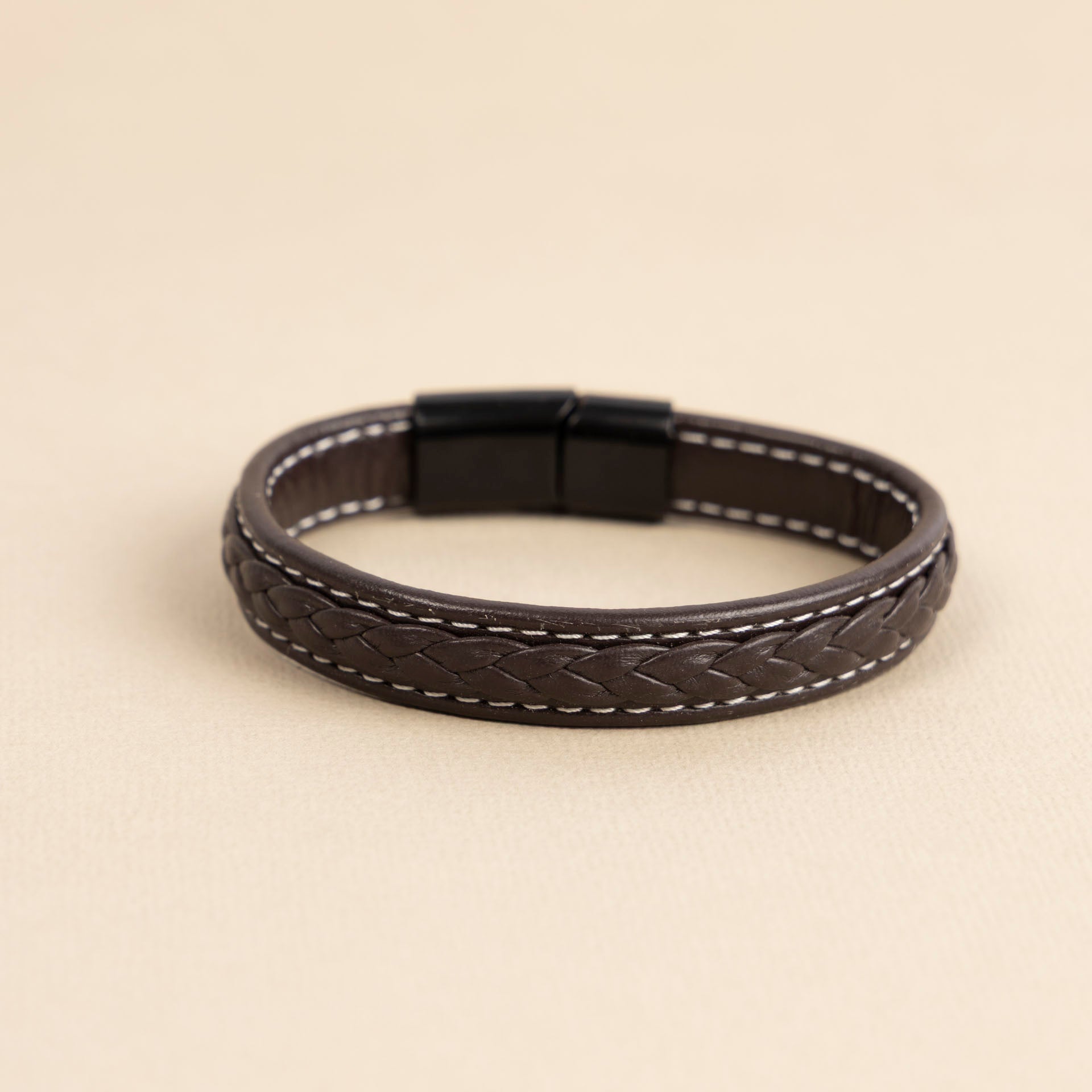 Men's Braided PU Leather Bracelet (Black or Brown)