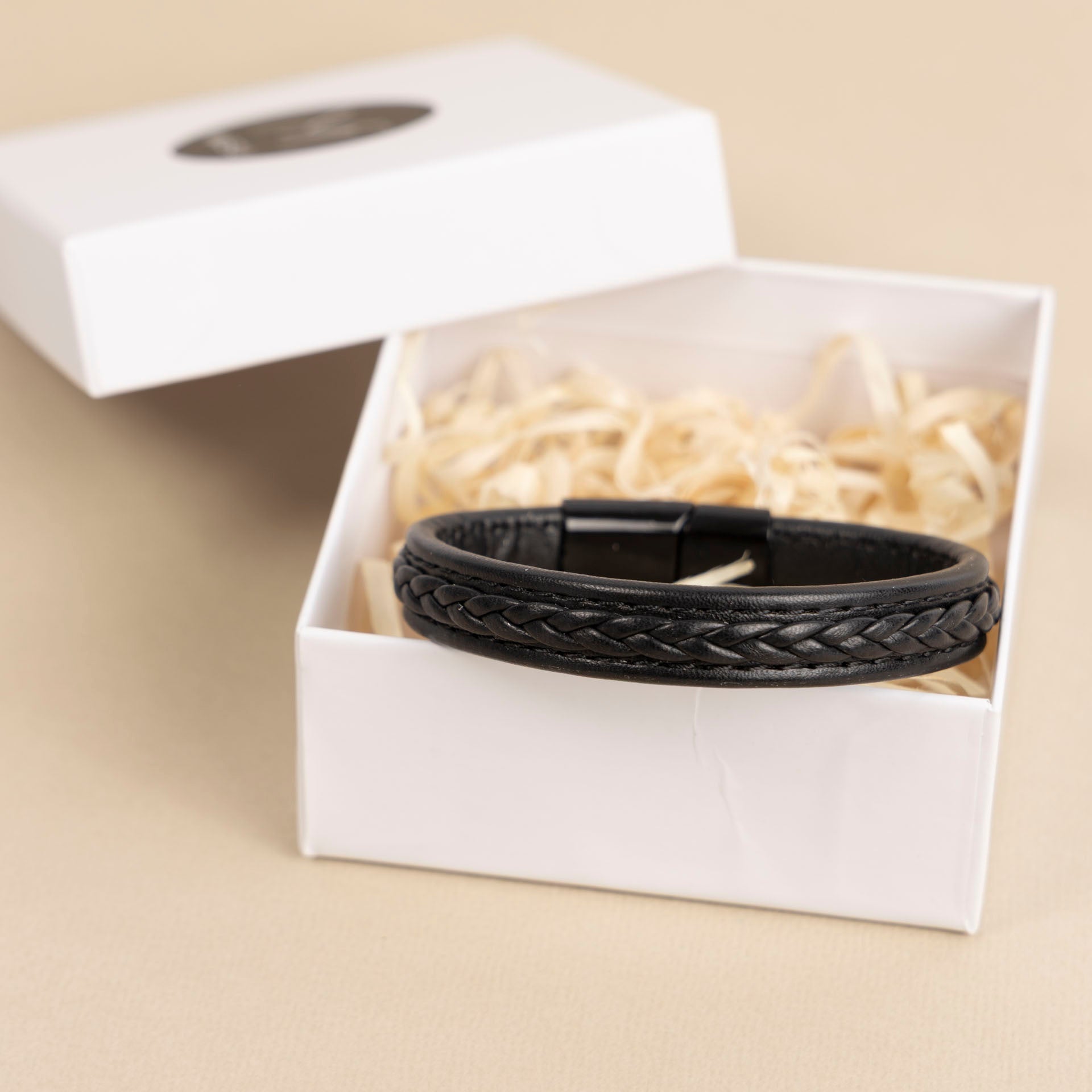 Men's Braided PU Leather Bracelet (Black or Brown)