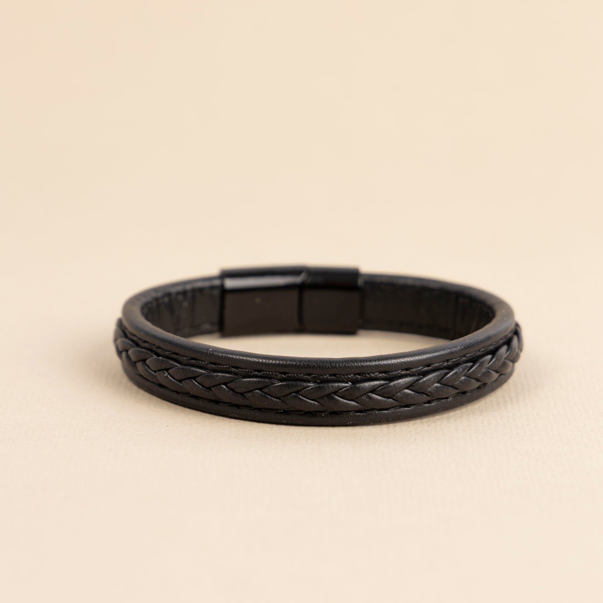 Men's Braided PU Leather Bracelet (Black or Brown)