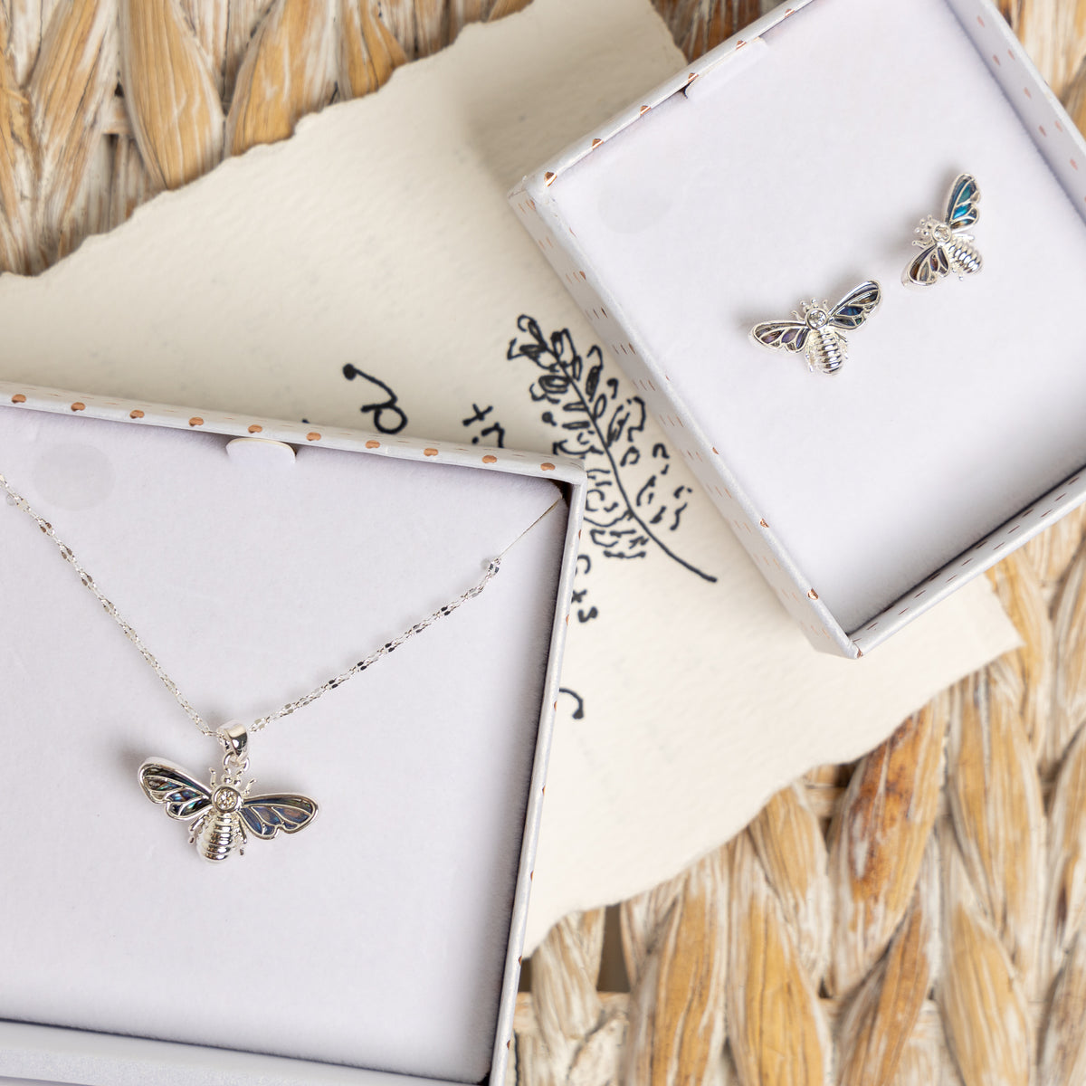 Pāua Shell Bee Earrings