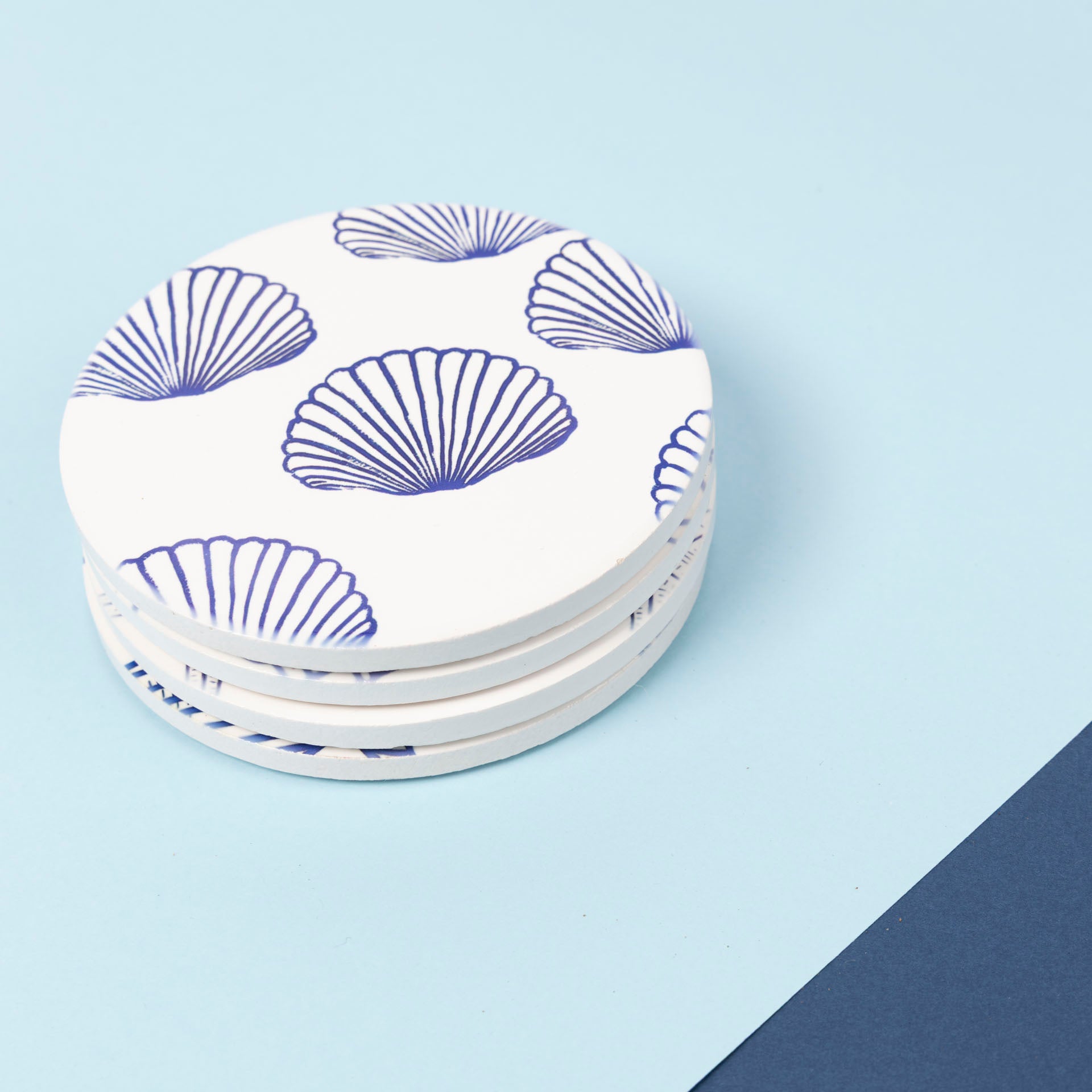 Coastal Cool Ocean-Themed Ceramic Coasters (set of four)