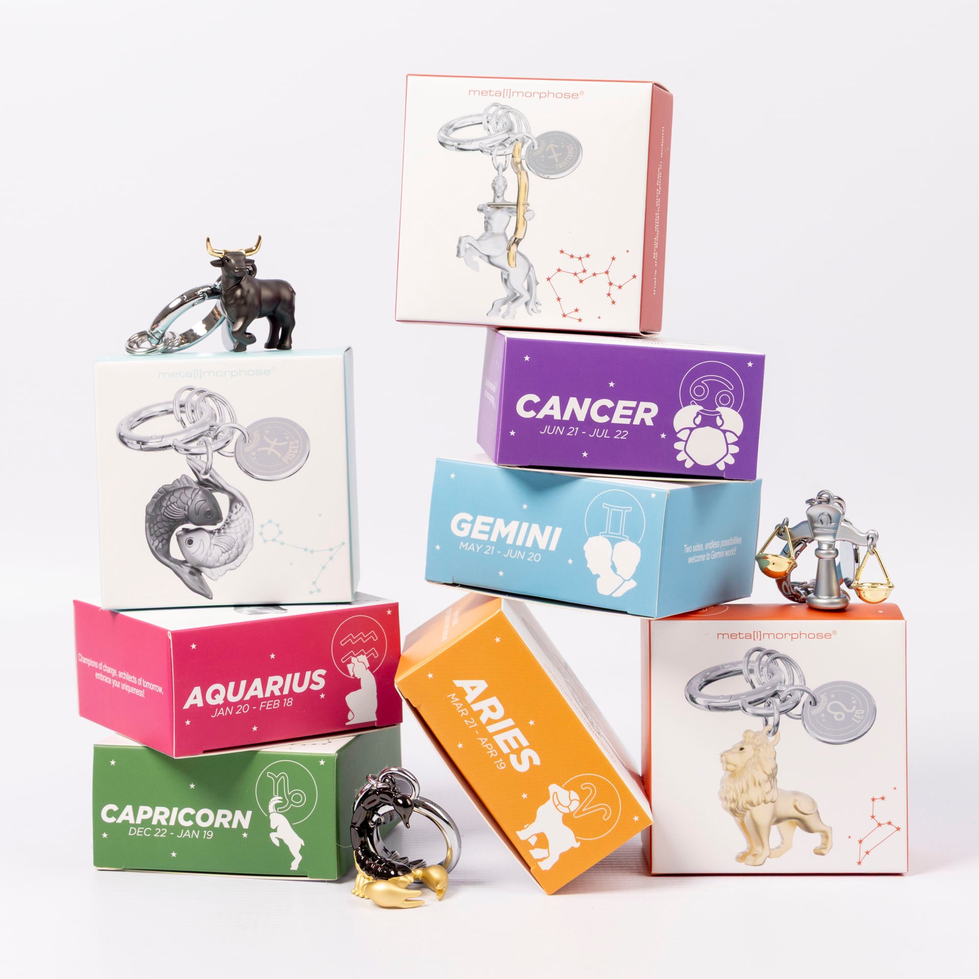 Zodiac Premium Metal Bag Charms
