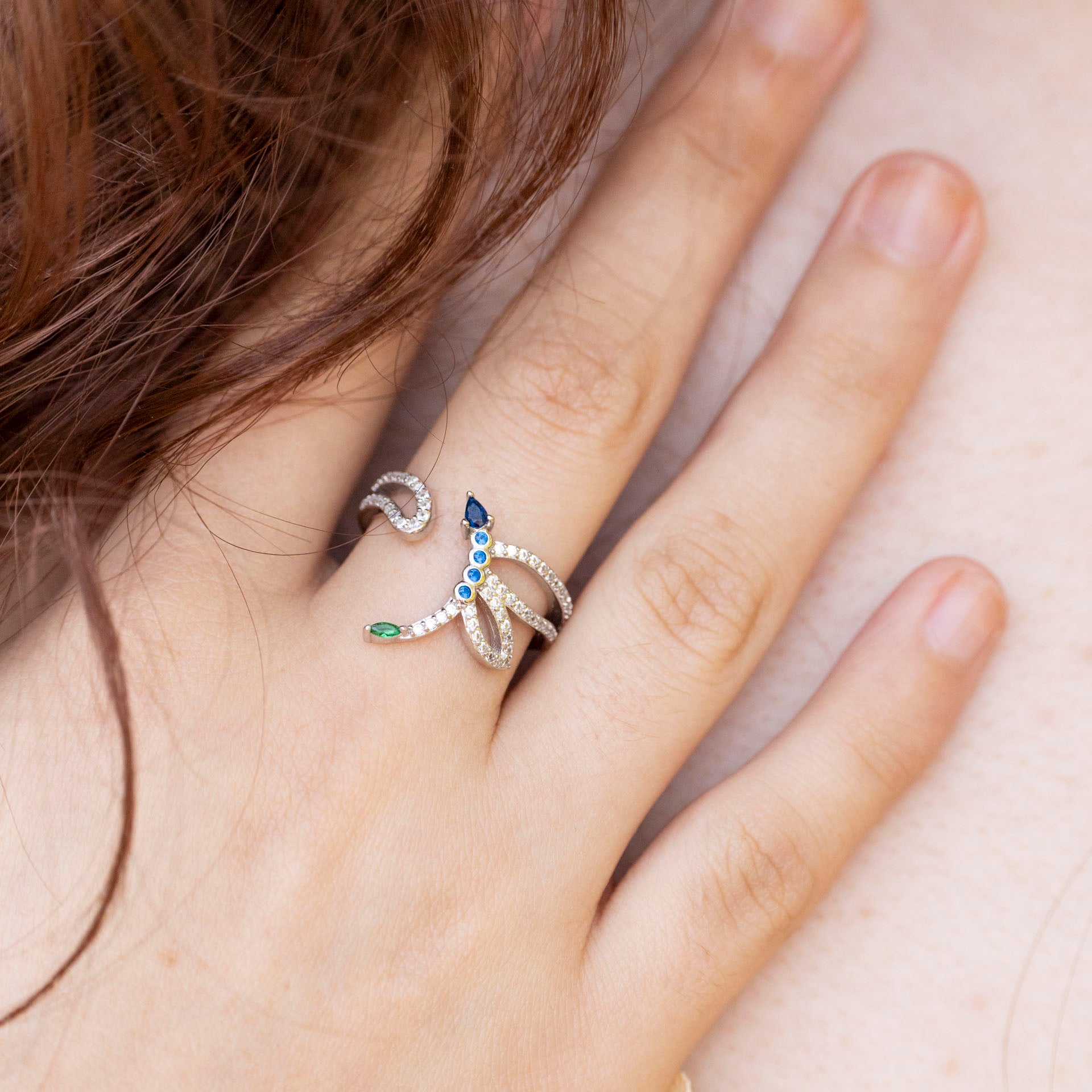 Sterling Silver "Fly Away" Dragonfly Adjustable Ring