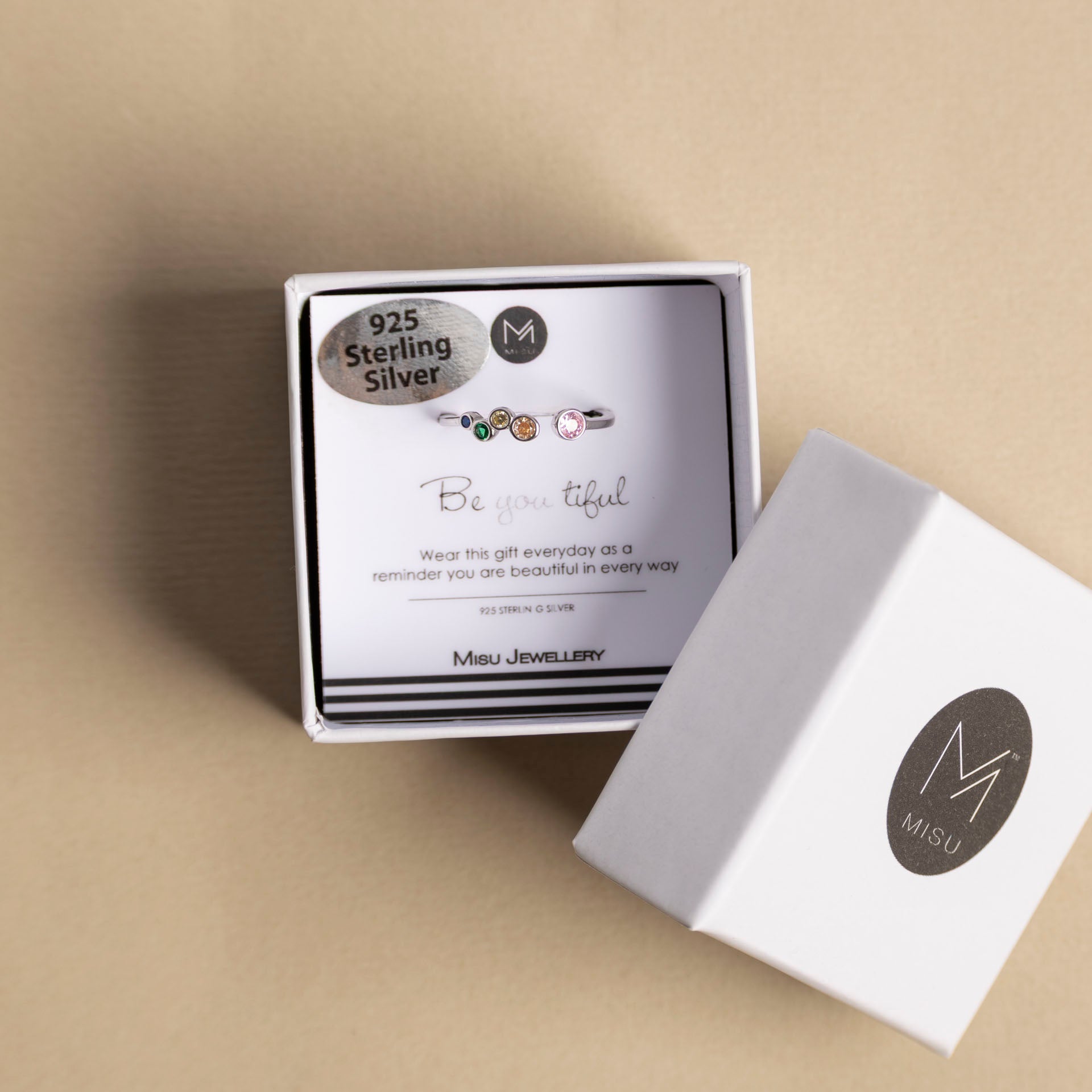 Sterling Silver Candy Cluster Adjustable Ring