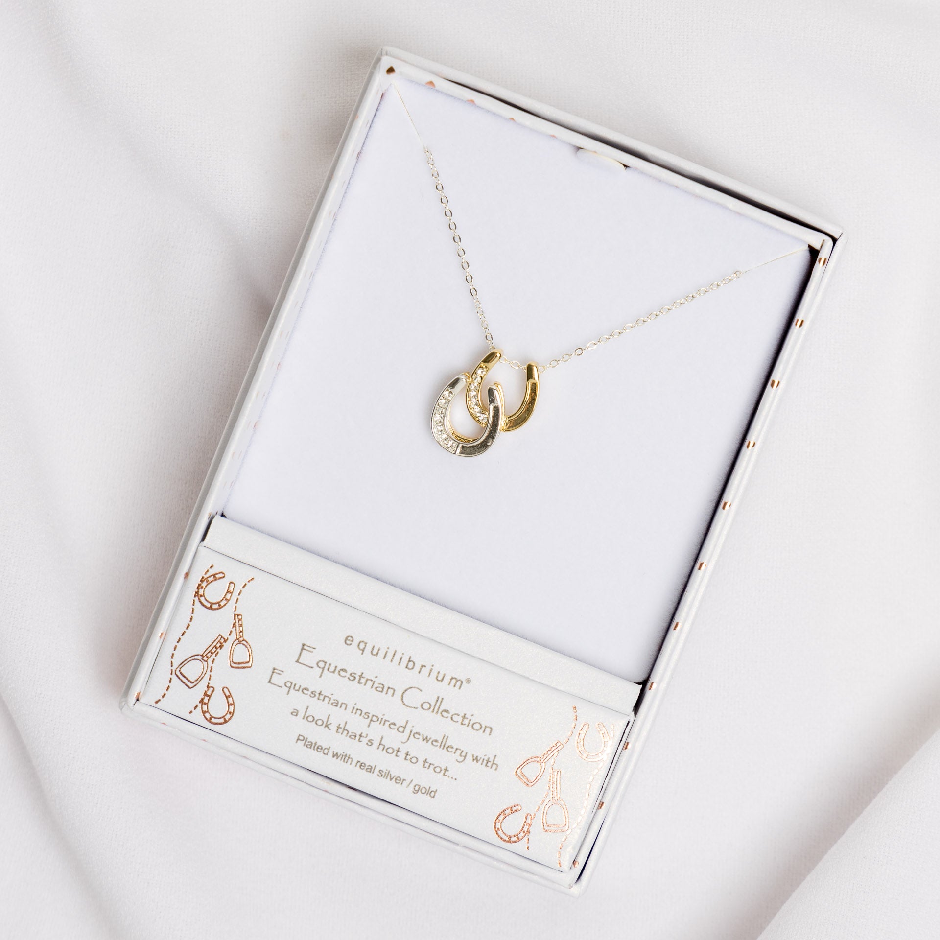 Gold & Silver Horseshoe Necklace