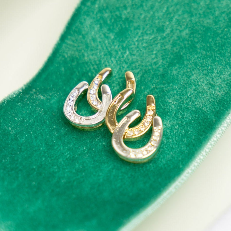 Silver & Gold Horseshoe Earrings