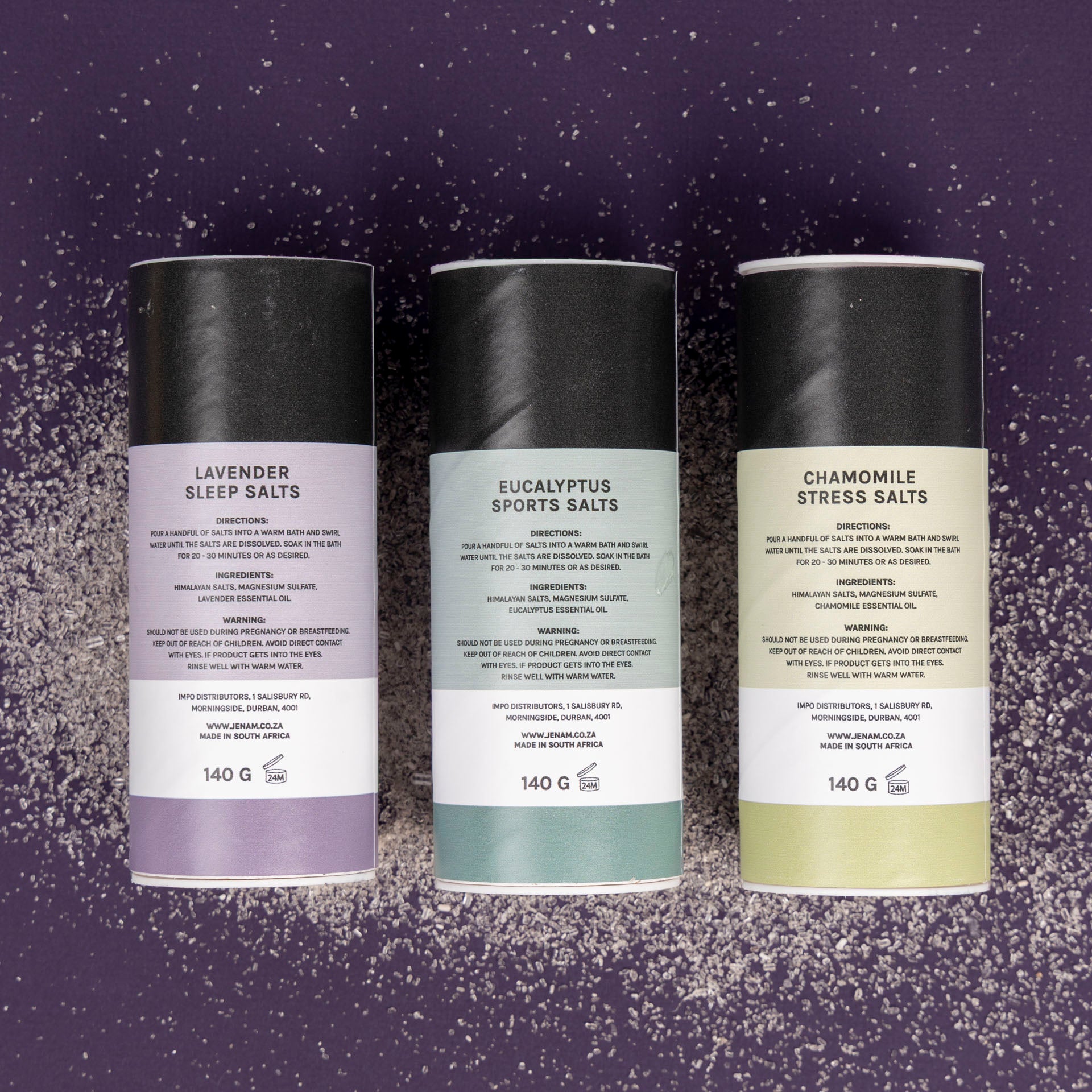 Raw Essential Oil Bath Salts Gift Pack