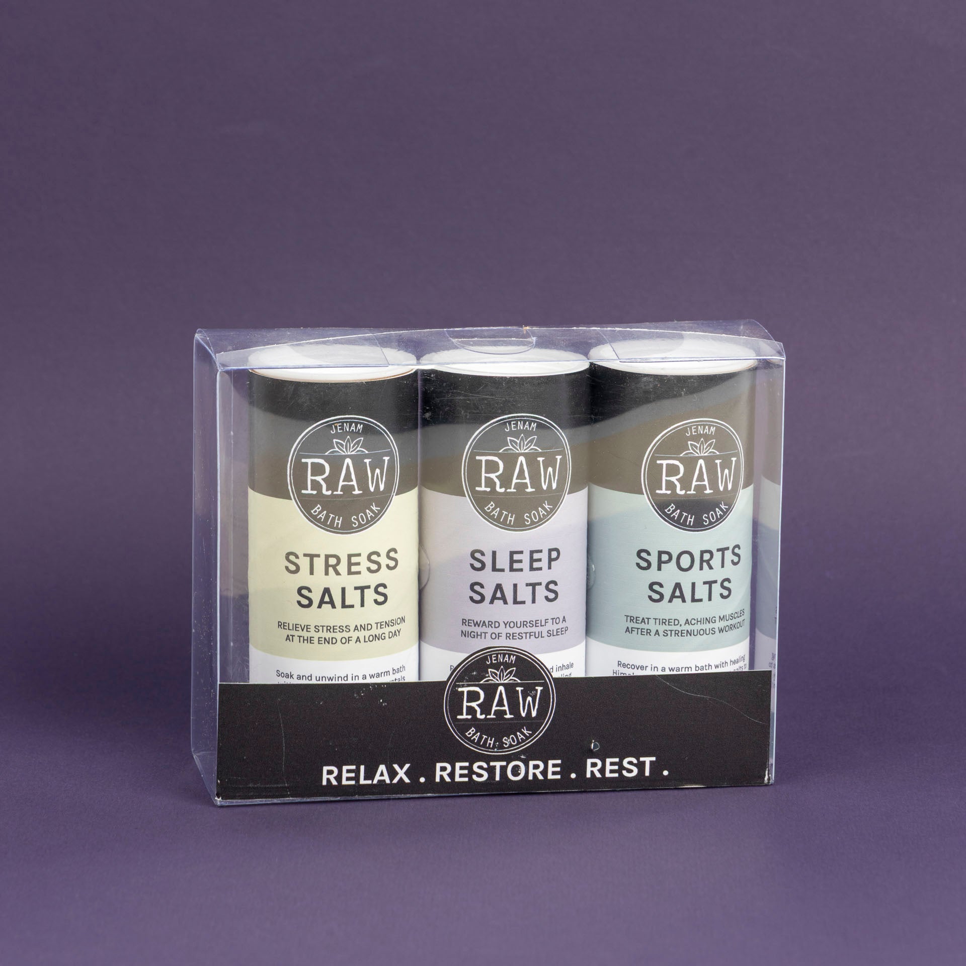 Raw Essential Oil Bath Salts Gift Pack