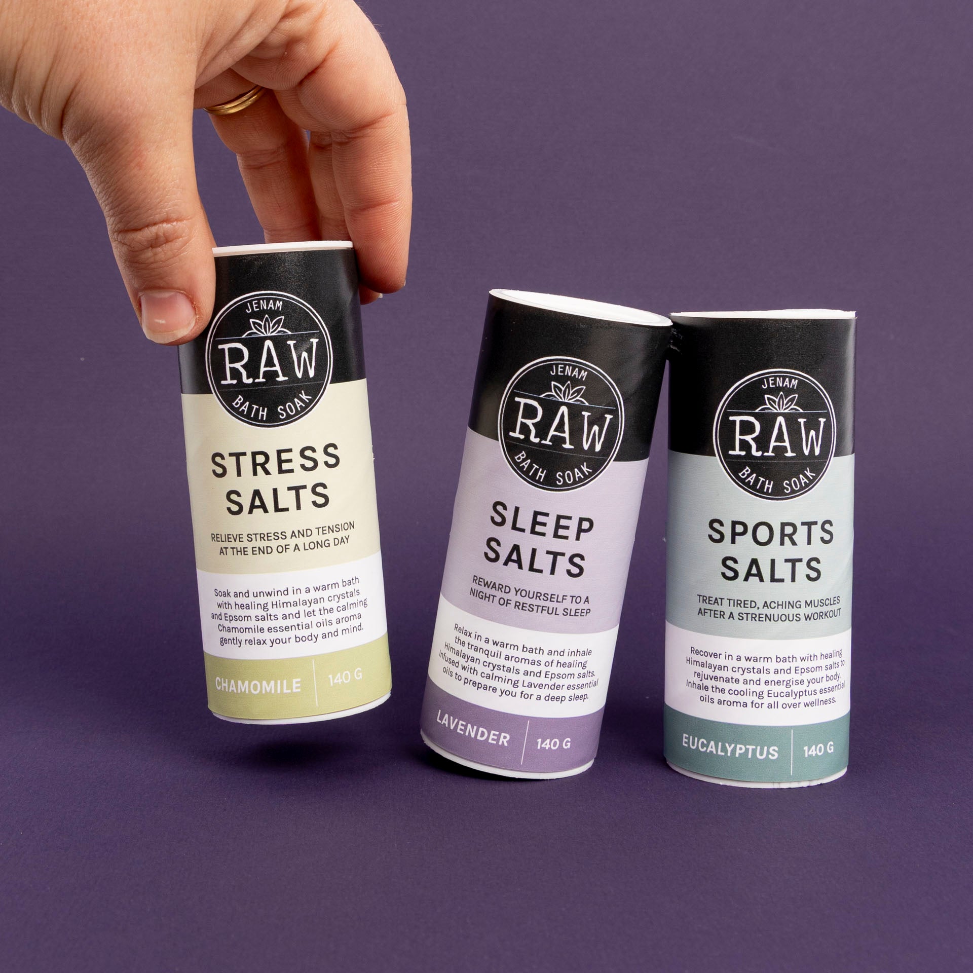 Raw Essential Oil Bath Salts Gift Pack