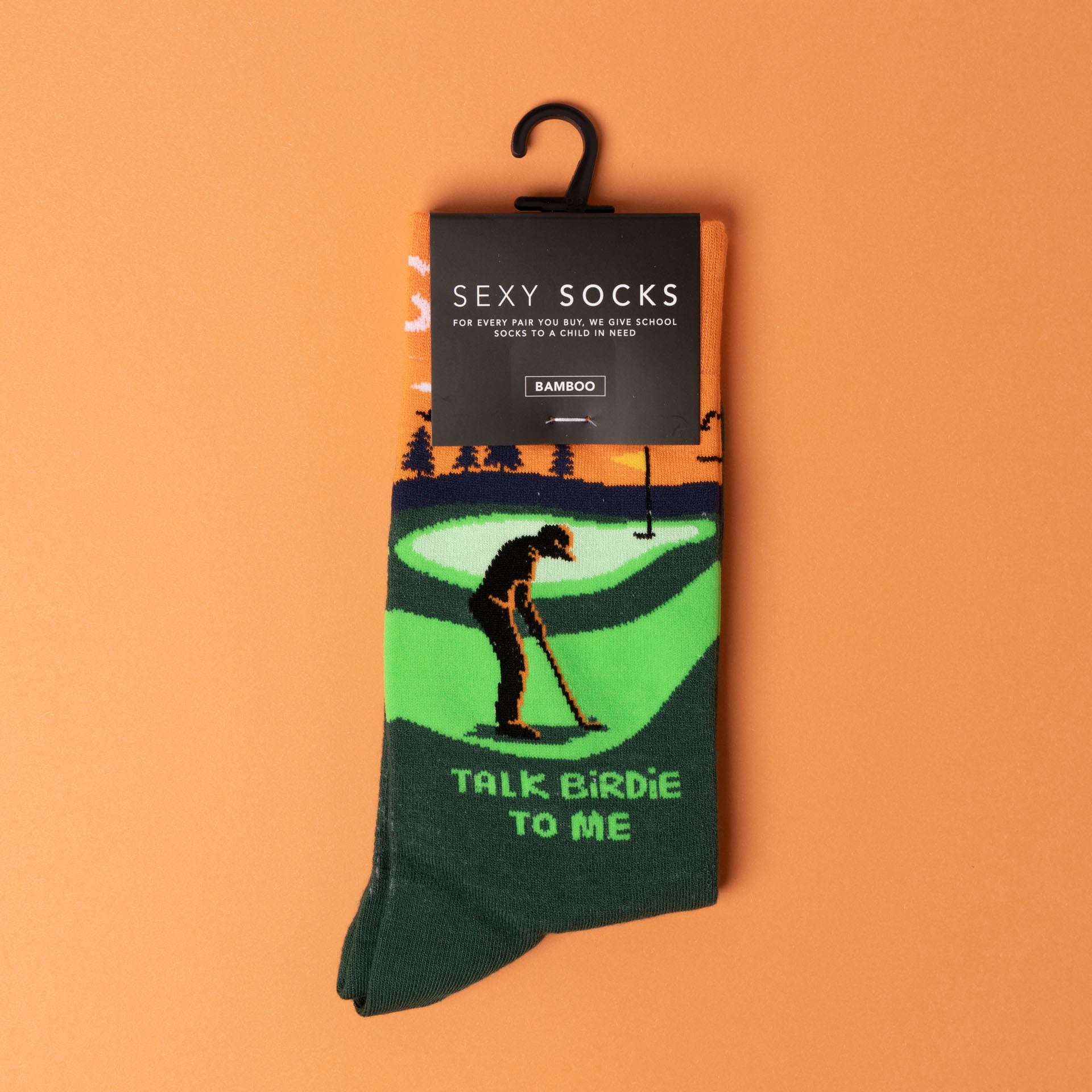 Men's "Talk Birdie To Me" Bamboo Golf Socks