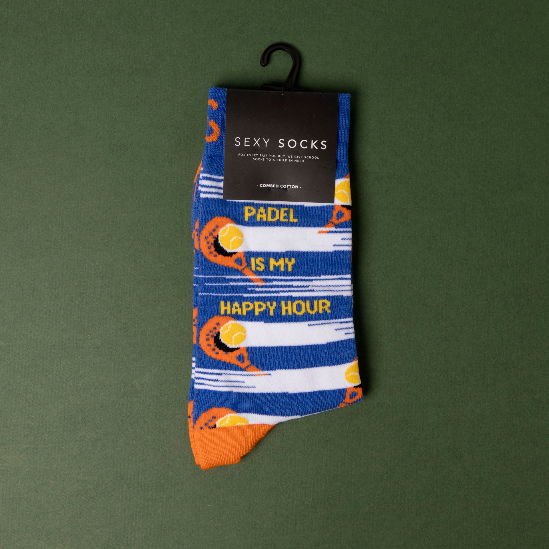 Men's "Padel is my Happy Hour" Cotton Socks